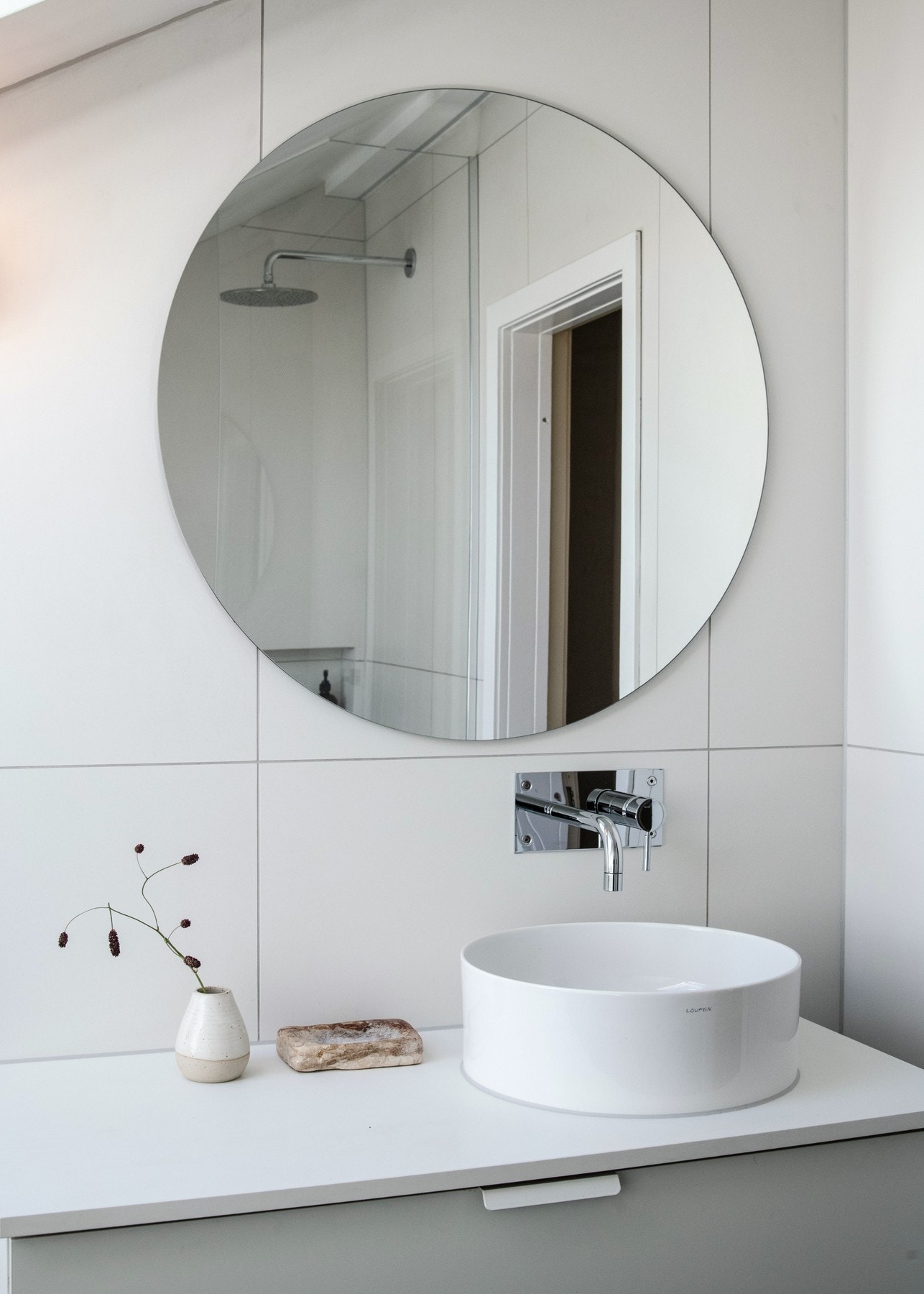 Badet har tilrettelagt for vaskemaskin. Galleribilde