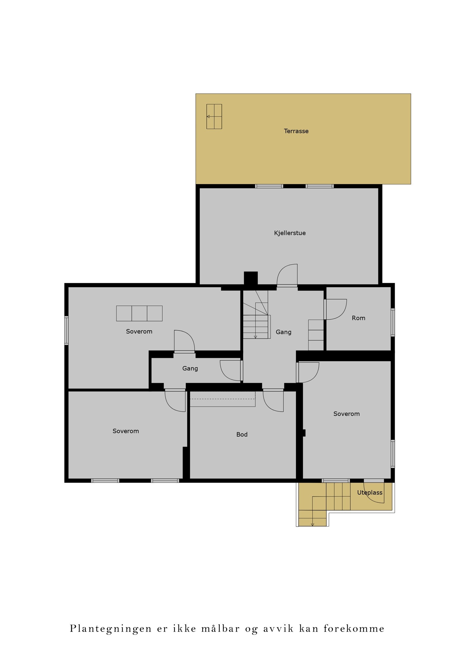 Veiledende plantegning kjeller. Galleribilde