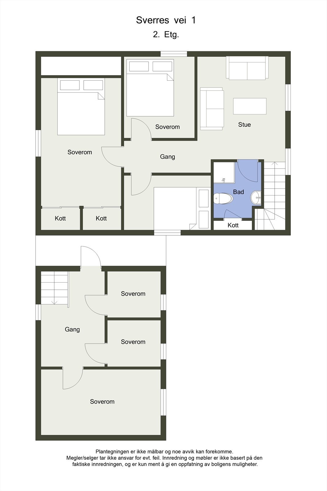 Planskisse 2D - 2.etasje Galleribilde