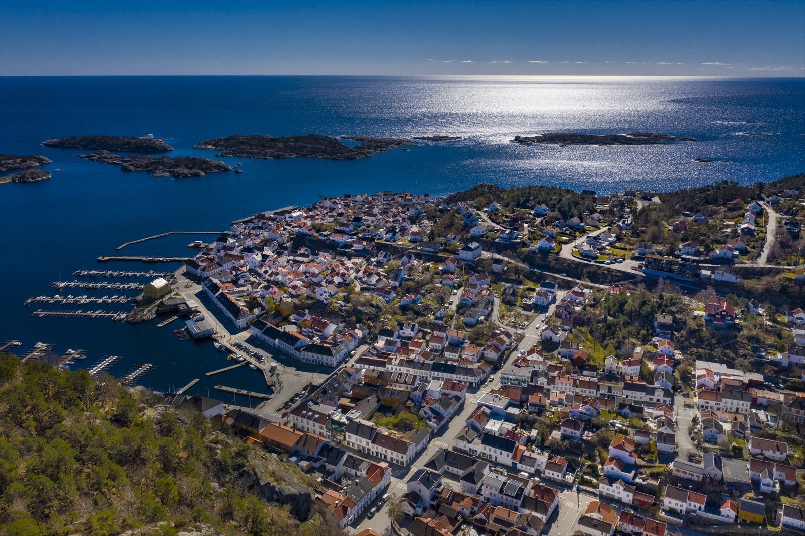 Risør fra fugleperspektiv Galleribilde