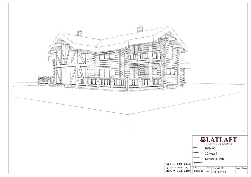 Tiltenkt hyttemodell uten sokkel Galleribilde