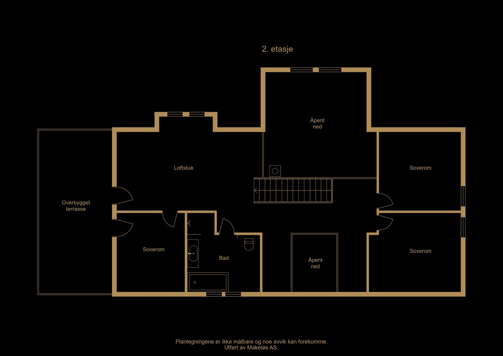 Plantegning 2. etasje (illustrasjon, avvik kan forekomme). Galleribilde