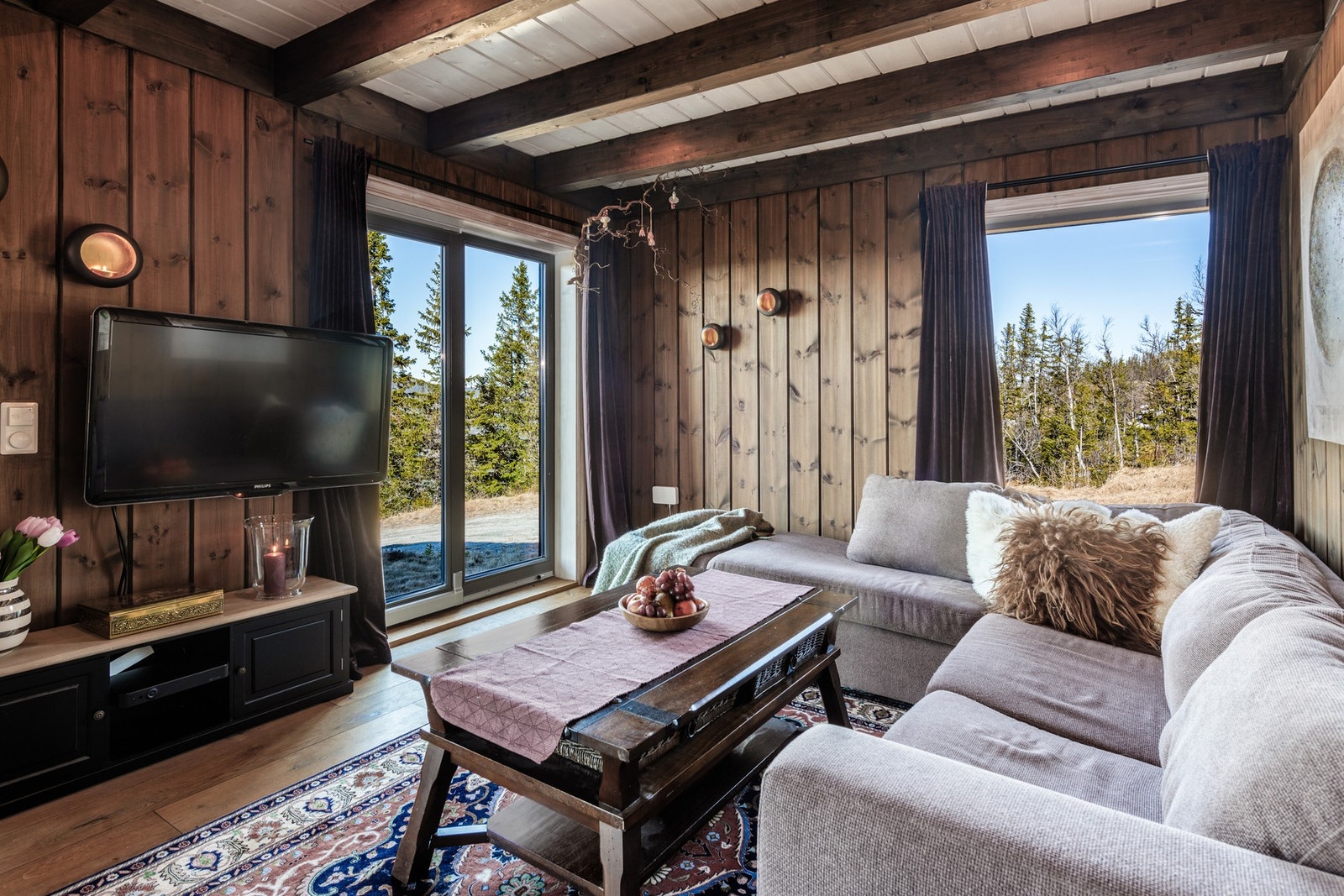 Filmkvelder etter en deilig dag i fjellet. Galleribilde