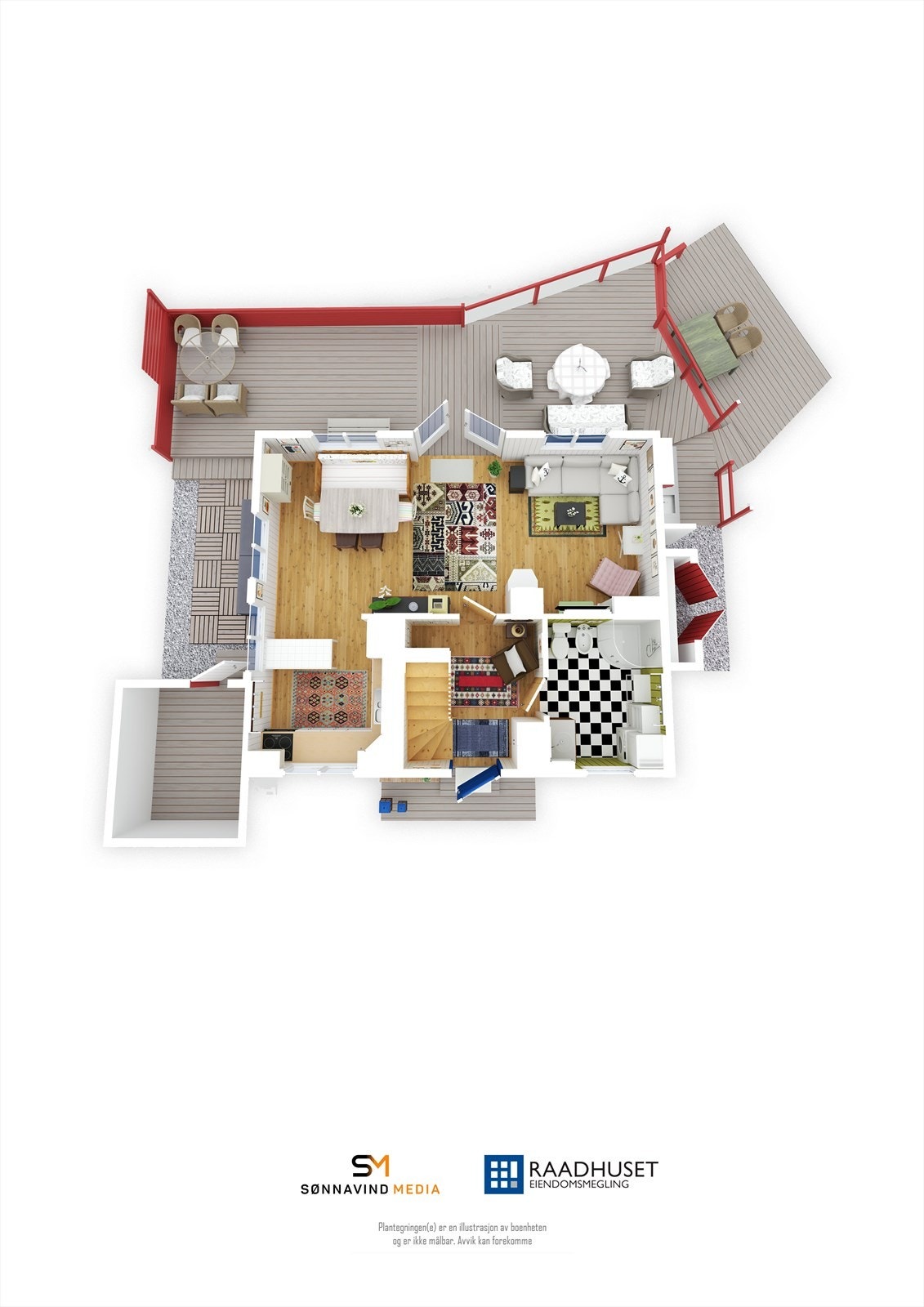 3D Plantegning | 1. Etasje Galleribilde