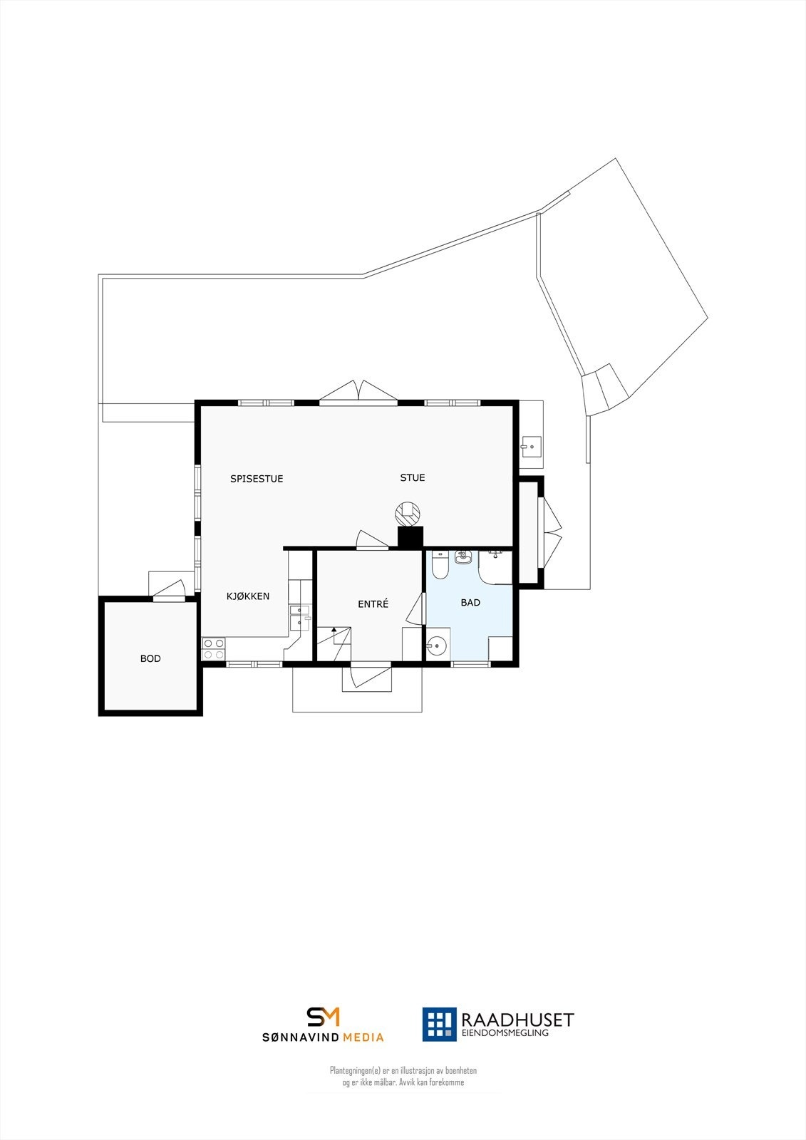 2D Plantegning | 1. Etasje Galleribilde