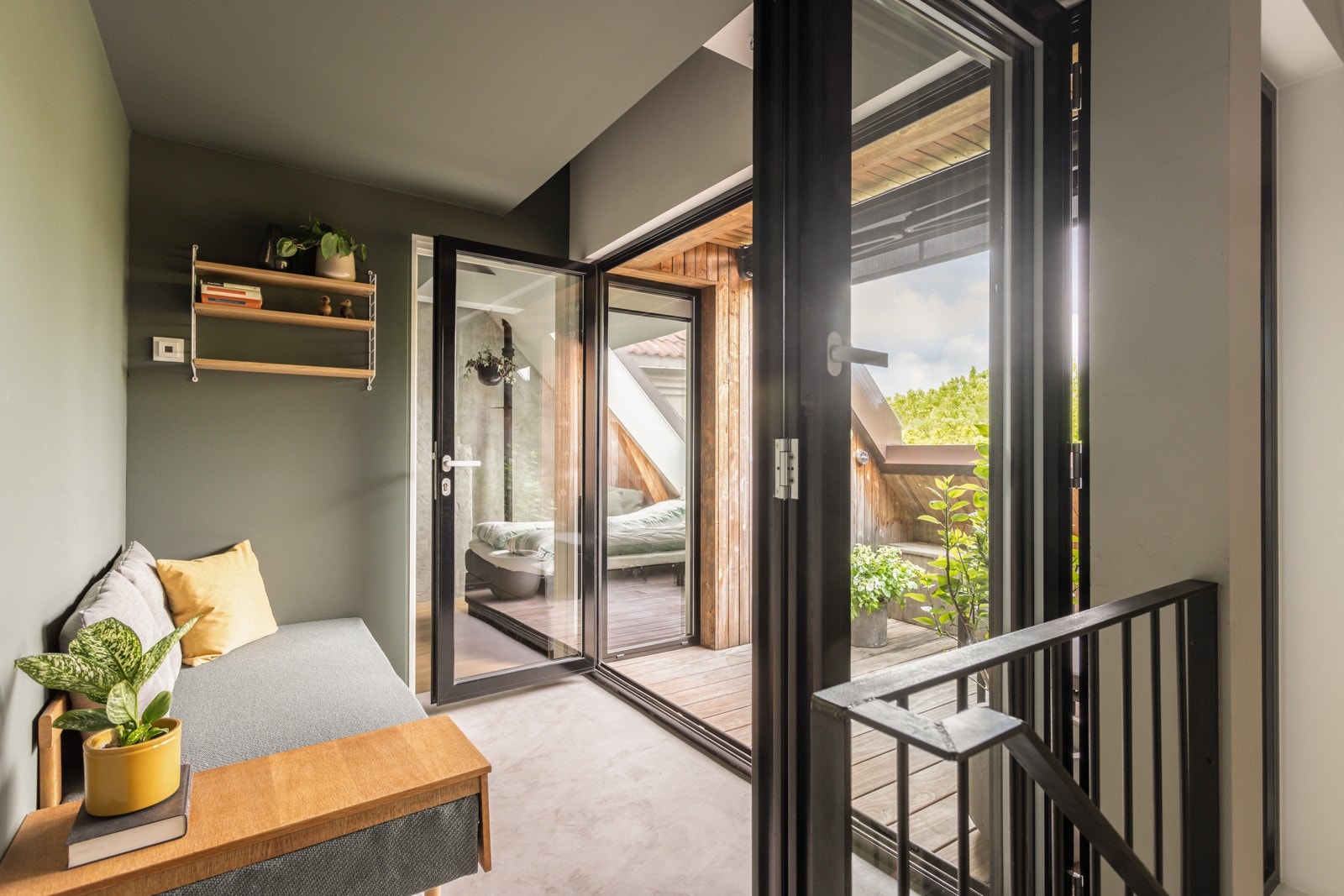 Herfra kommer du ut på en fantastisk takterrasse. Galleribilde