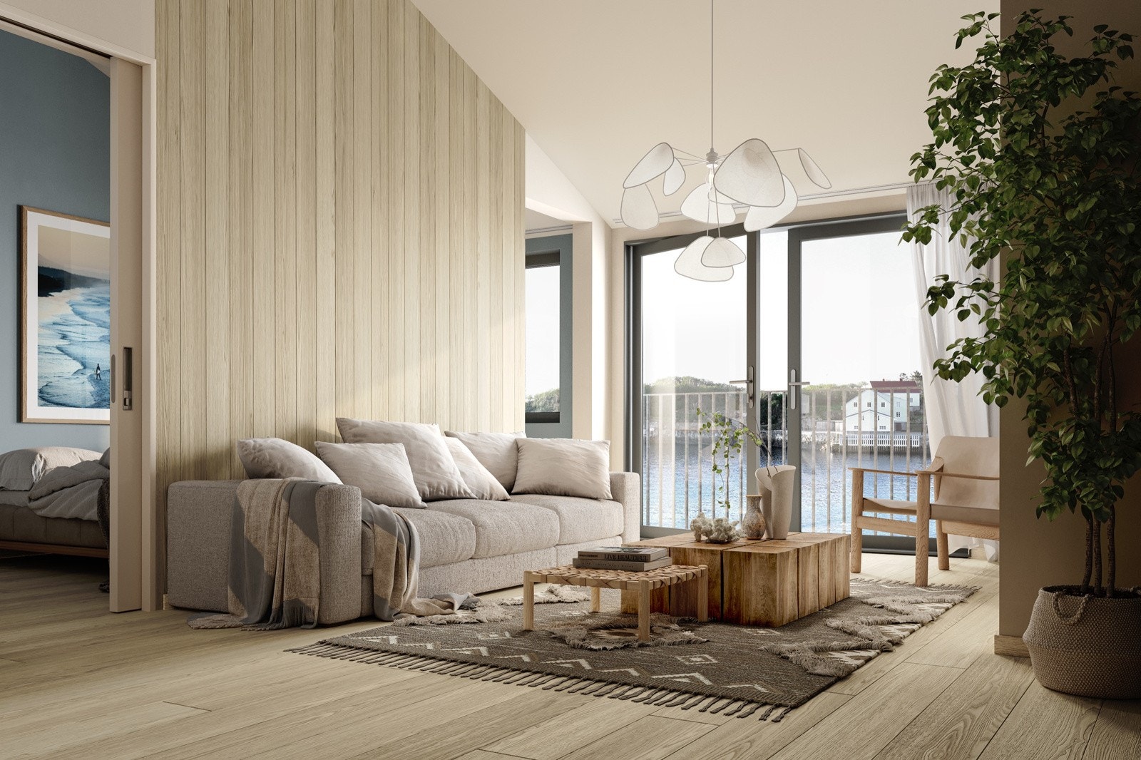 Nordisk og moderne stil i alle leiligheter Galleribilde