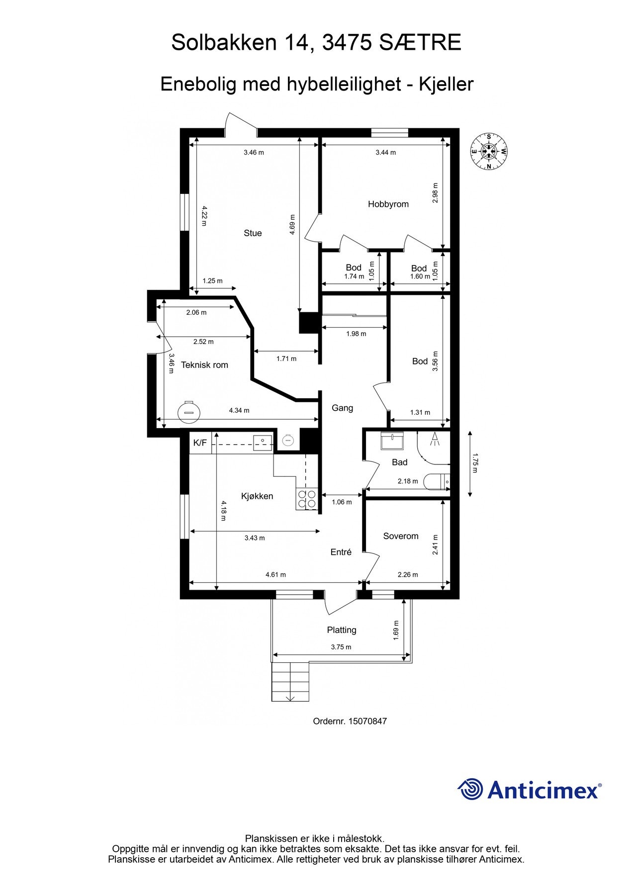 Planløsning underetasjen Galleribilde