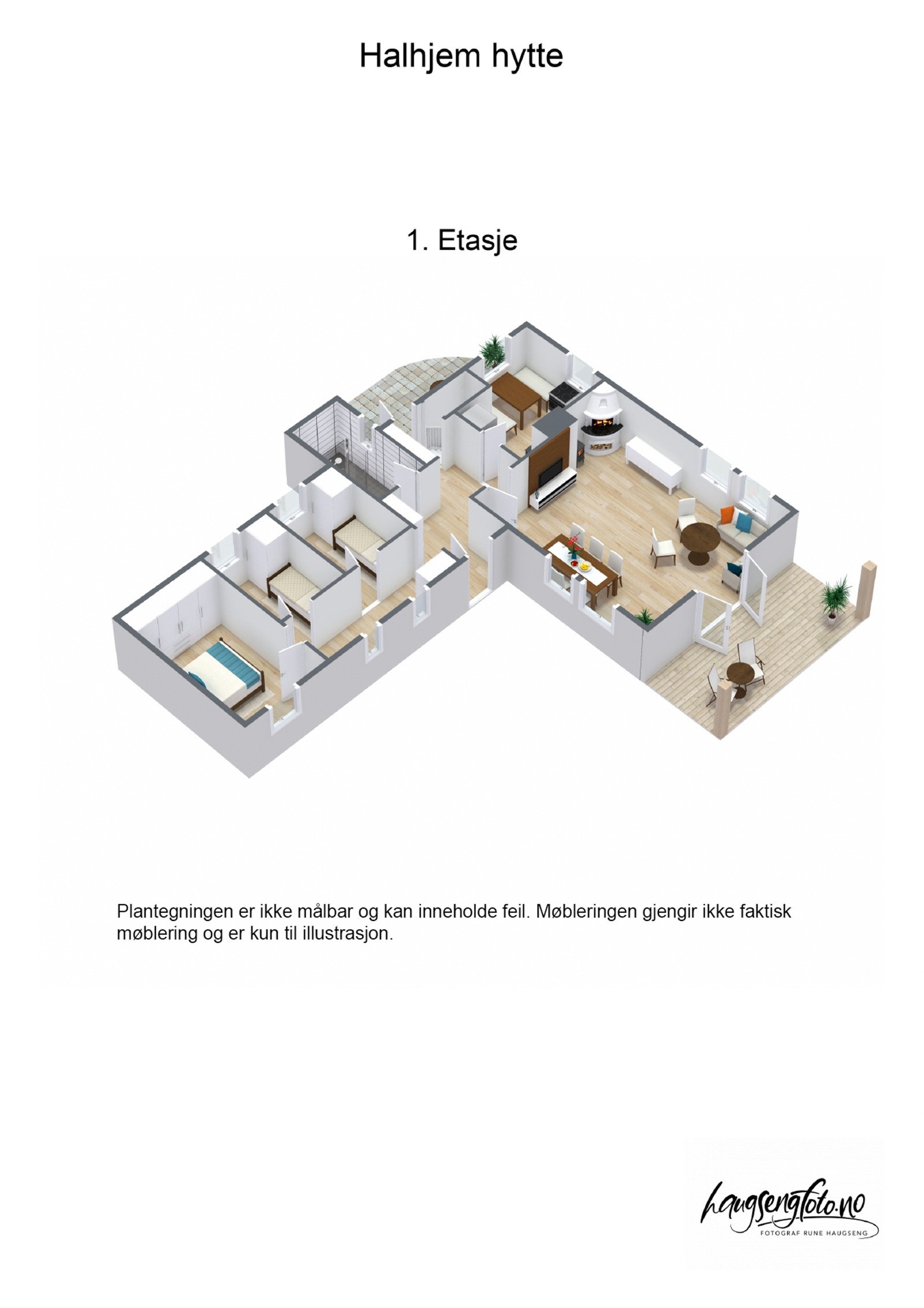 Plantegning i 3D. Galleribilde