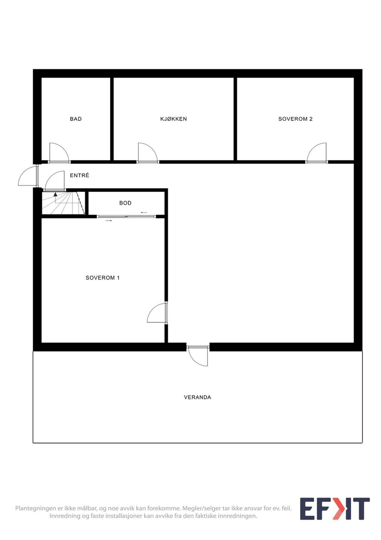 Plantegning hovedetasjen. Galleribilde