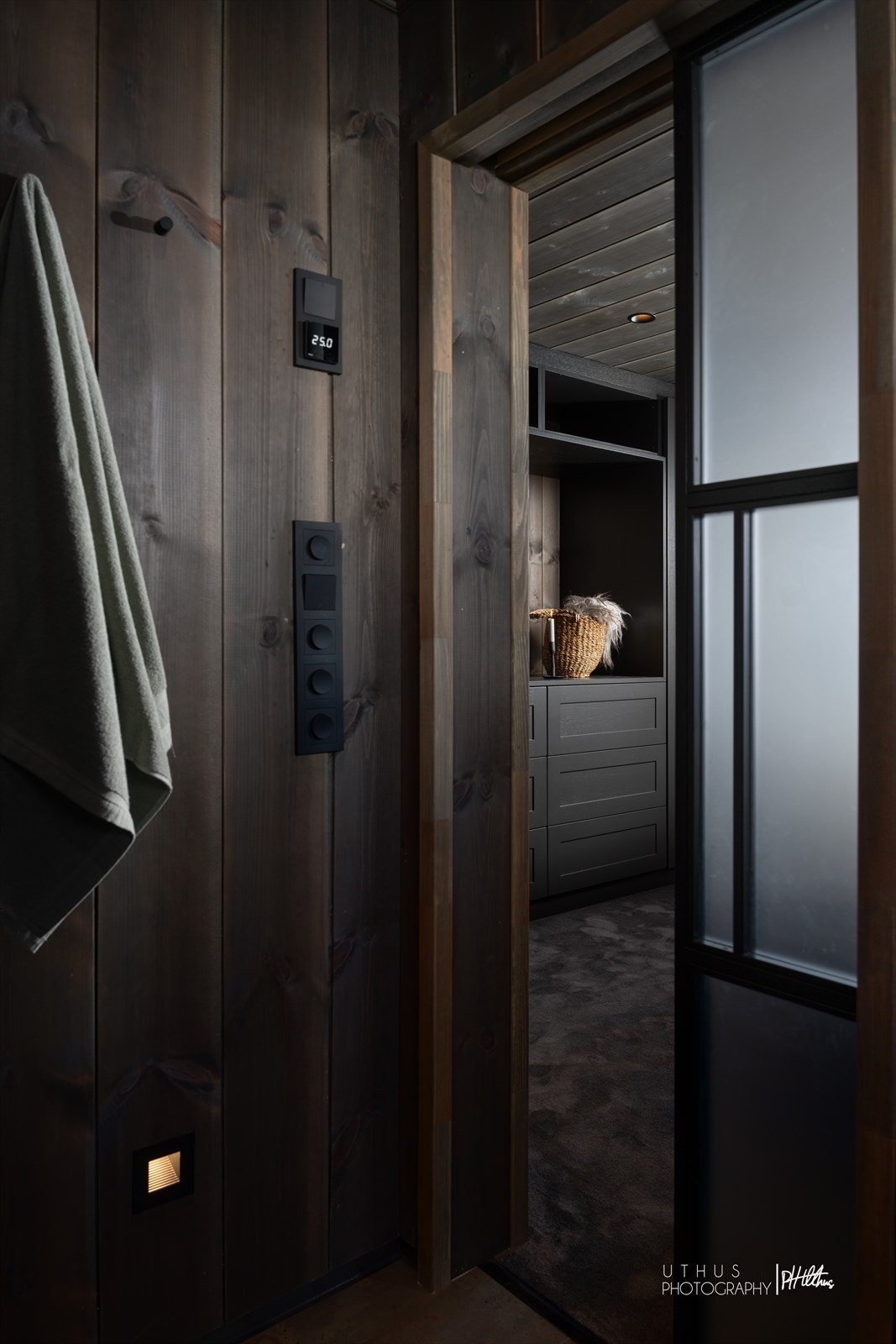 Smijernsdør med tonet/frostet glass Galleribilde