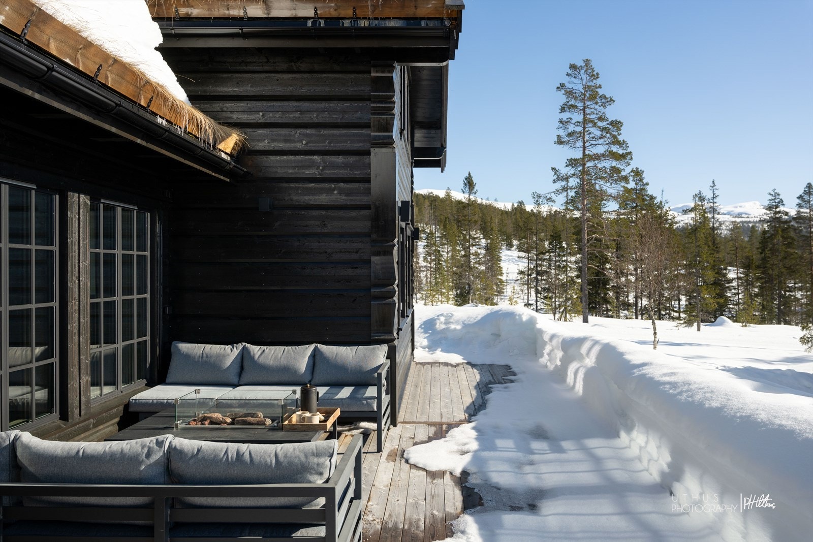 Deilig uteplass med "lune hjrørner" Galleribilde