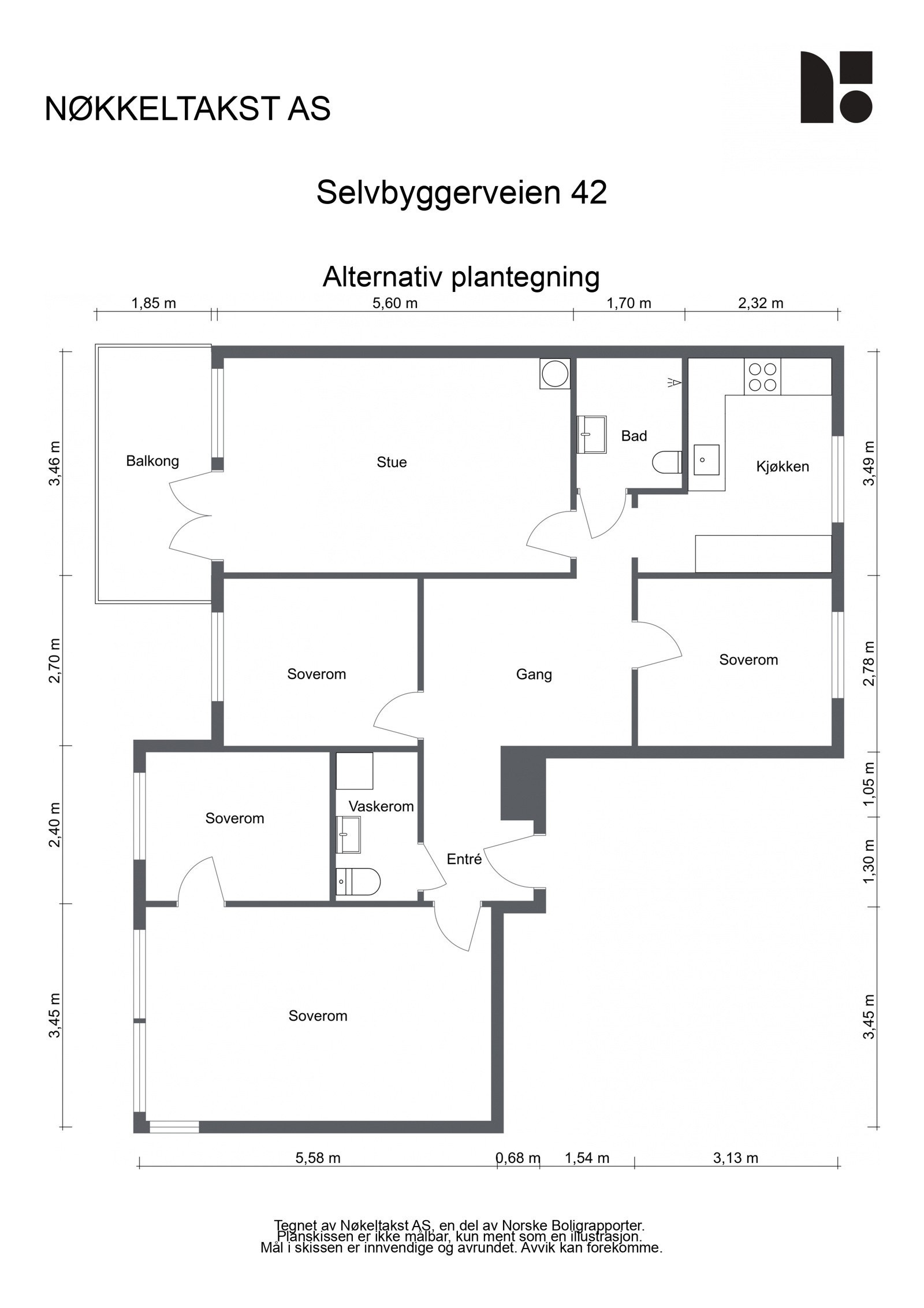 Alternativ plantegning Galleribilde