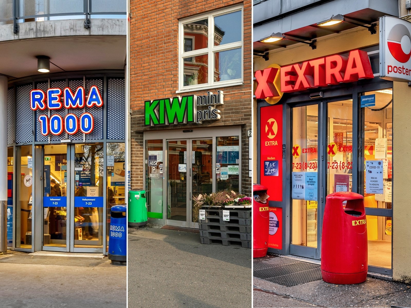 Matvarebutikker som Rema1000, Kiwi og Coop Extra er rett i nærheten Galleribilde