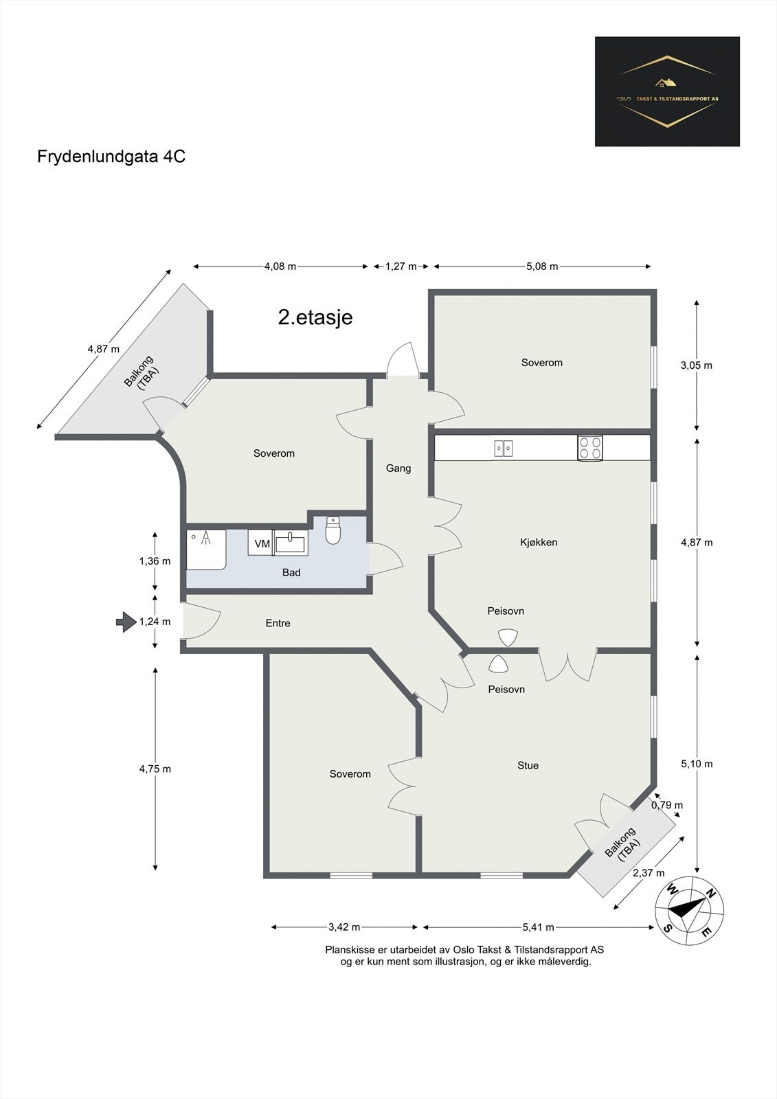 Plantegning til orientering. Galleribilde
