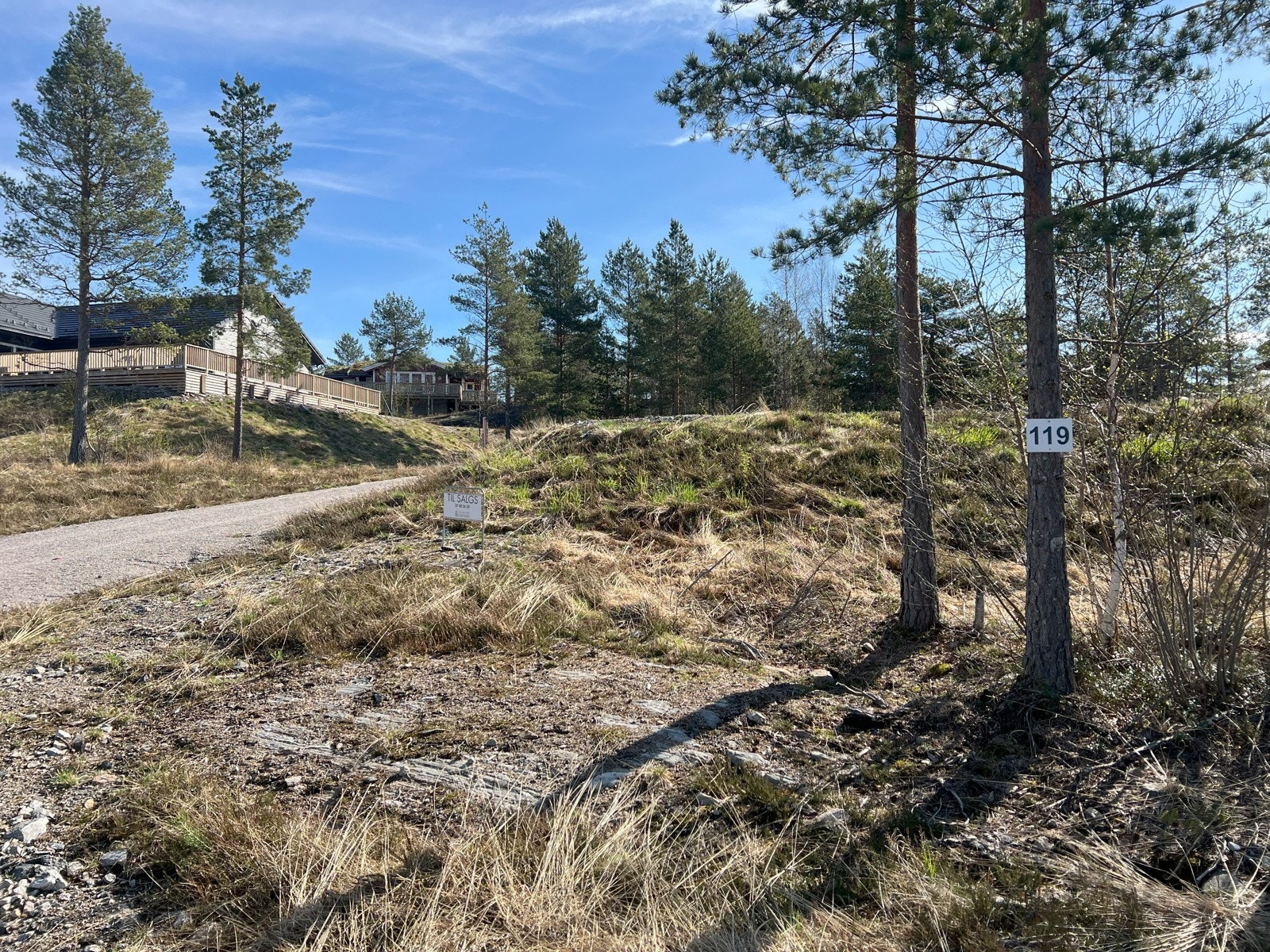 Dette er tomt nr. 119 i hyttefeltet. Galleribilde