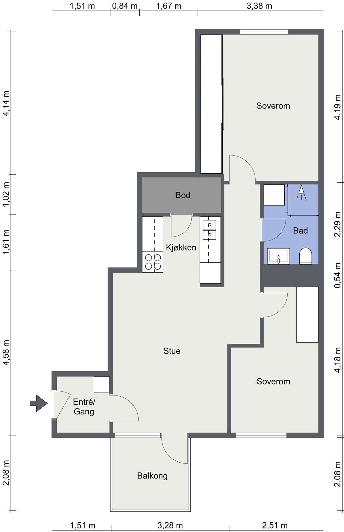 Dagens planløsning. Galleribilde