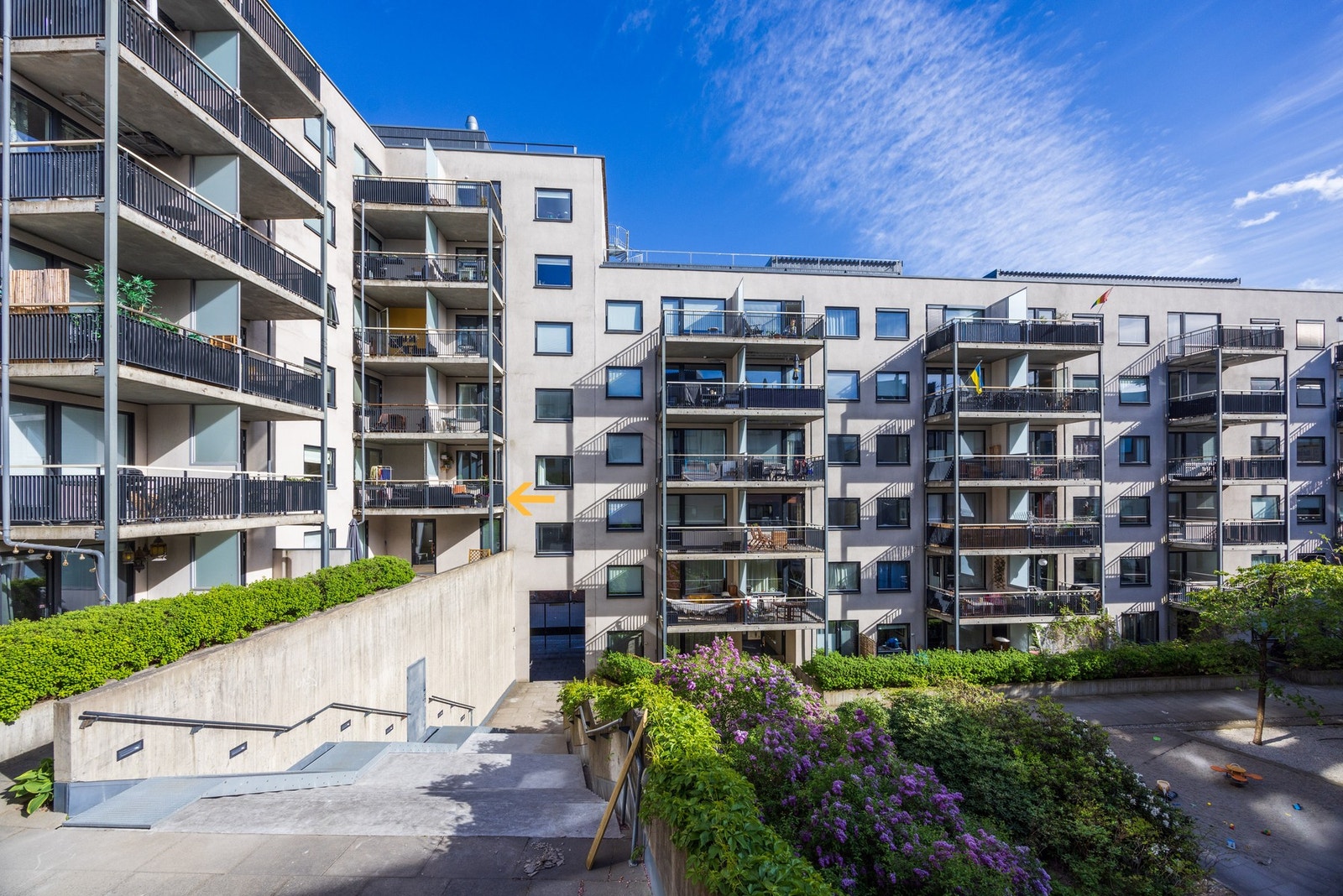 Plassering av balkong. Galleribilde