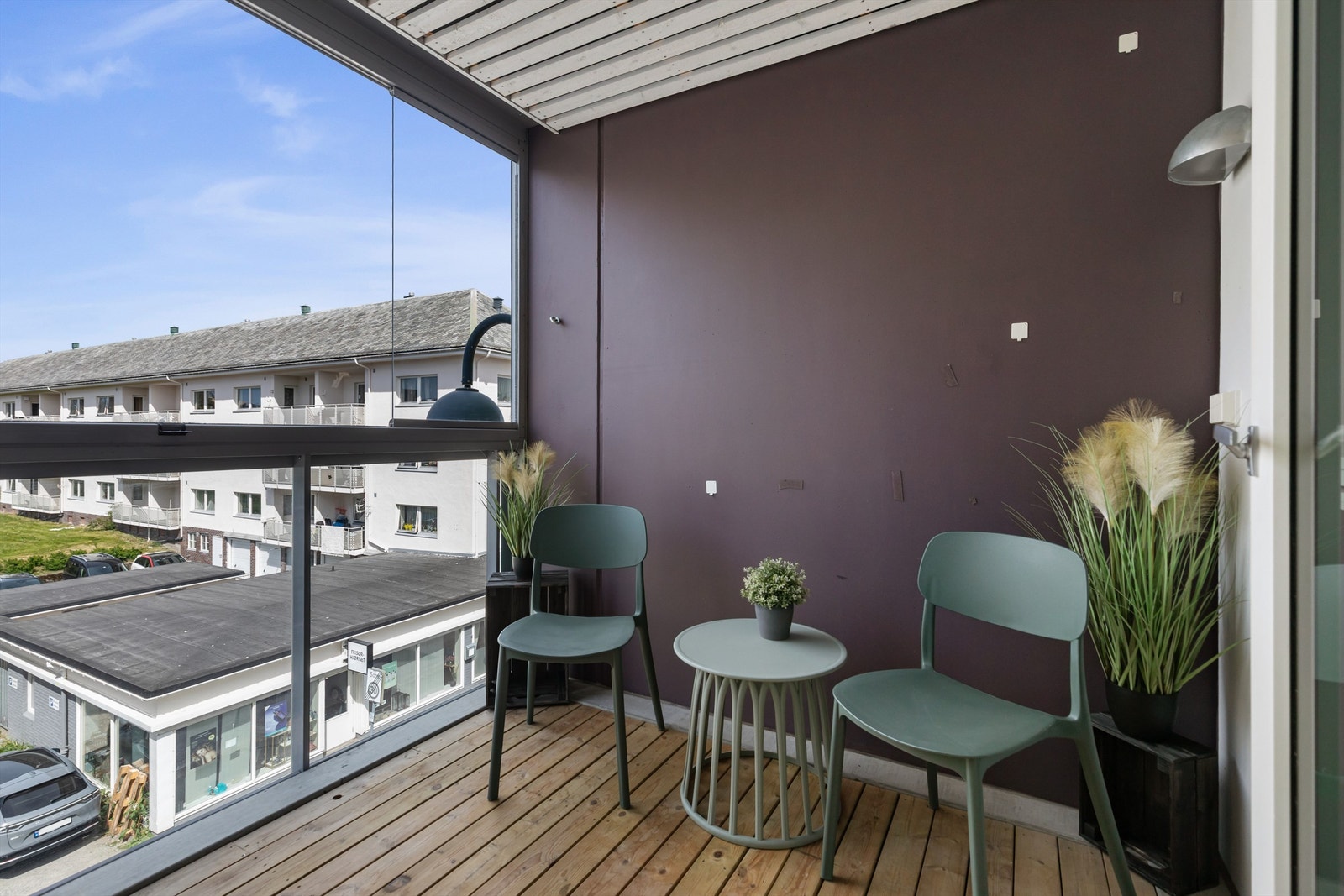 Innglasset balkong Galleribilde