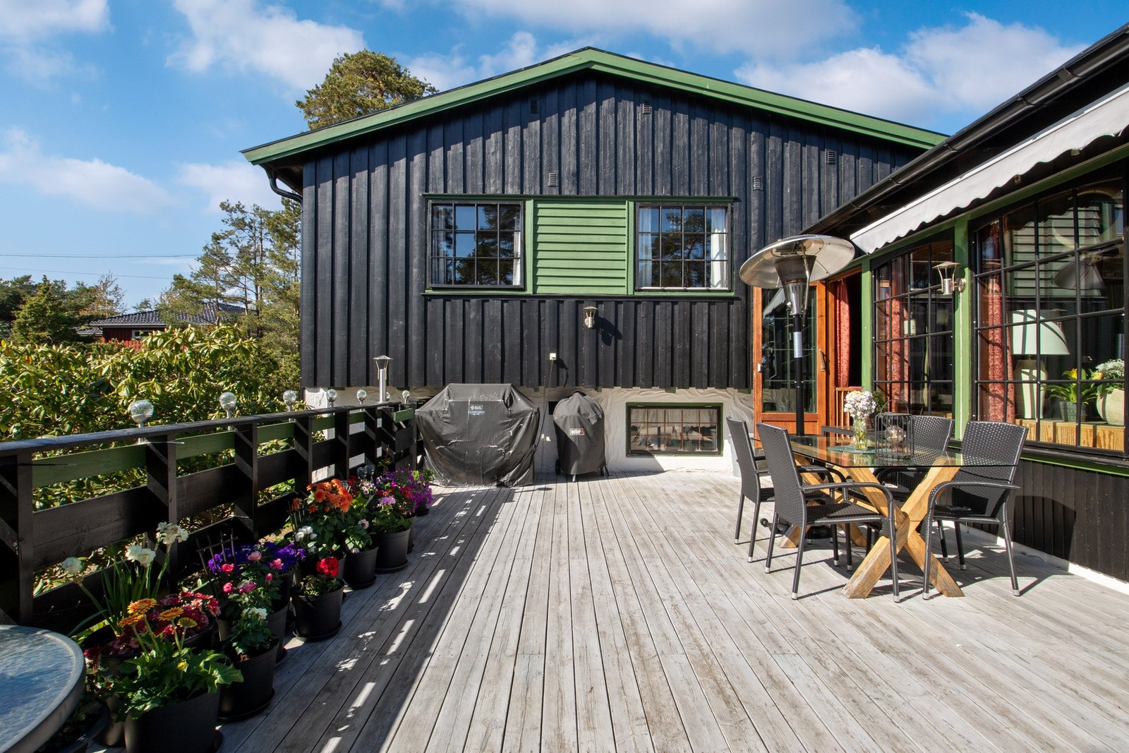 Uteplasser som har gode solforhold Galleribilde