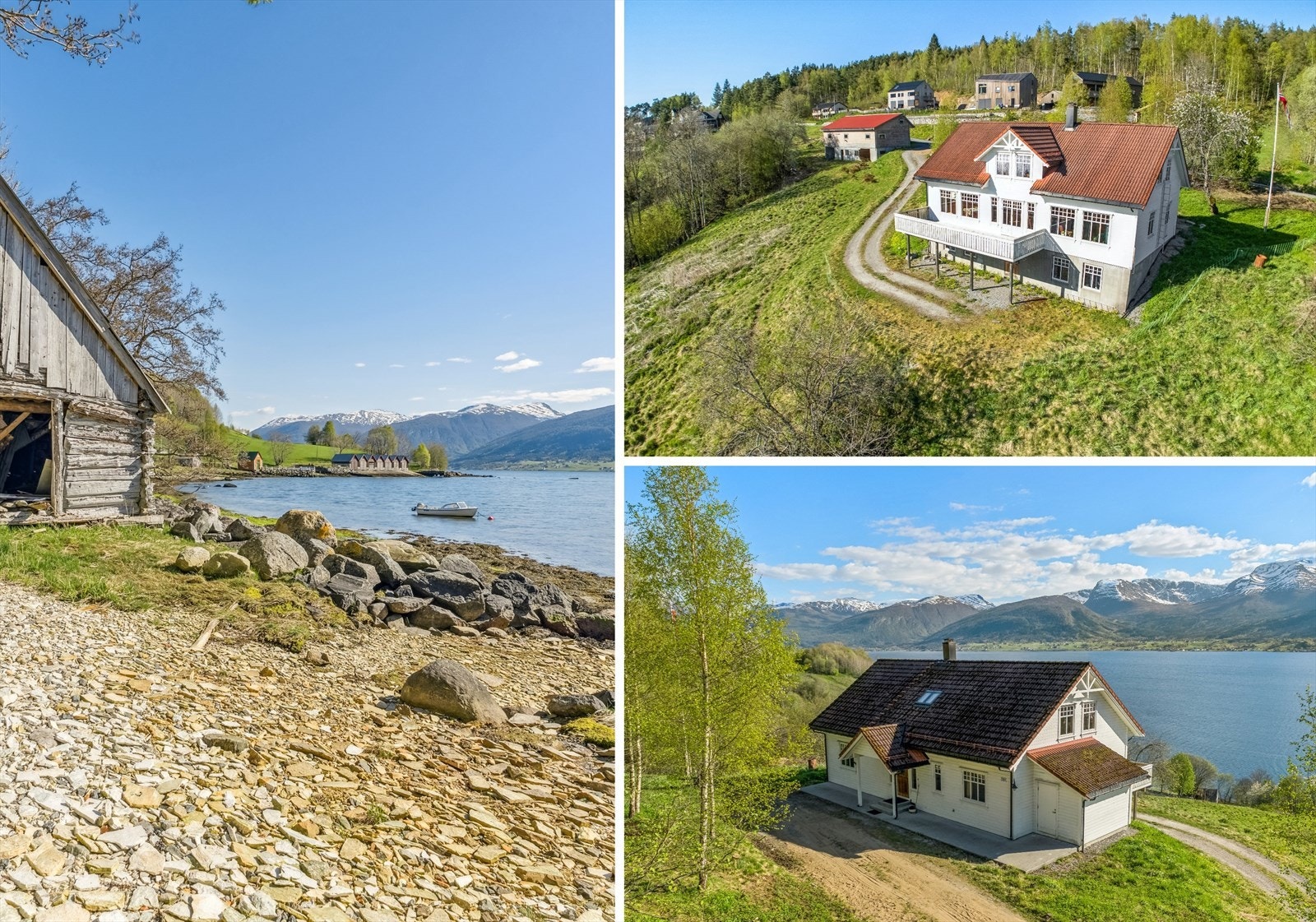 Velkomen til Øvre Nordstranda 504! Ein innhaldsrik landbrukseigedom, beståande av både våningshus, garasje/reiskapshus, naust, sel og sætrefjøs. Galleribilde