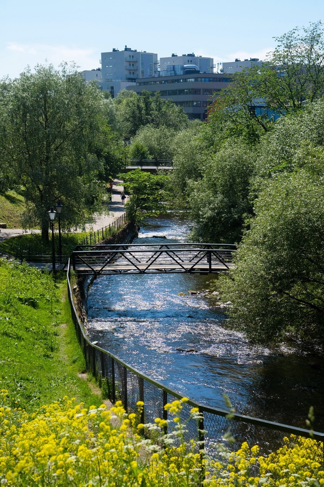 Langs Akerselva er det gode turmuligheter Galleribilde