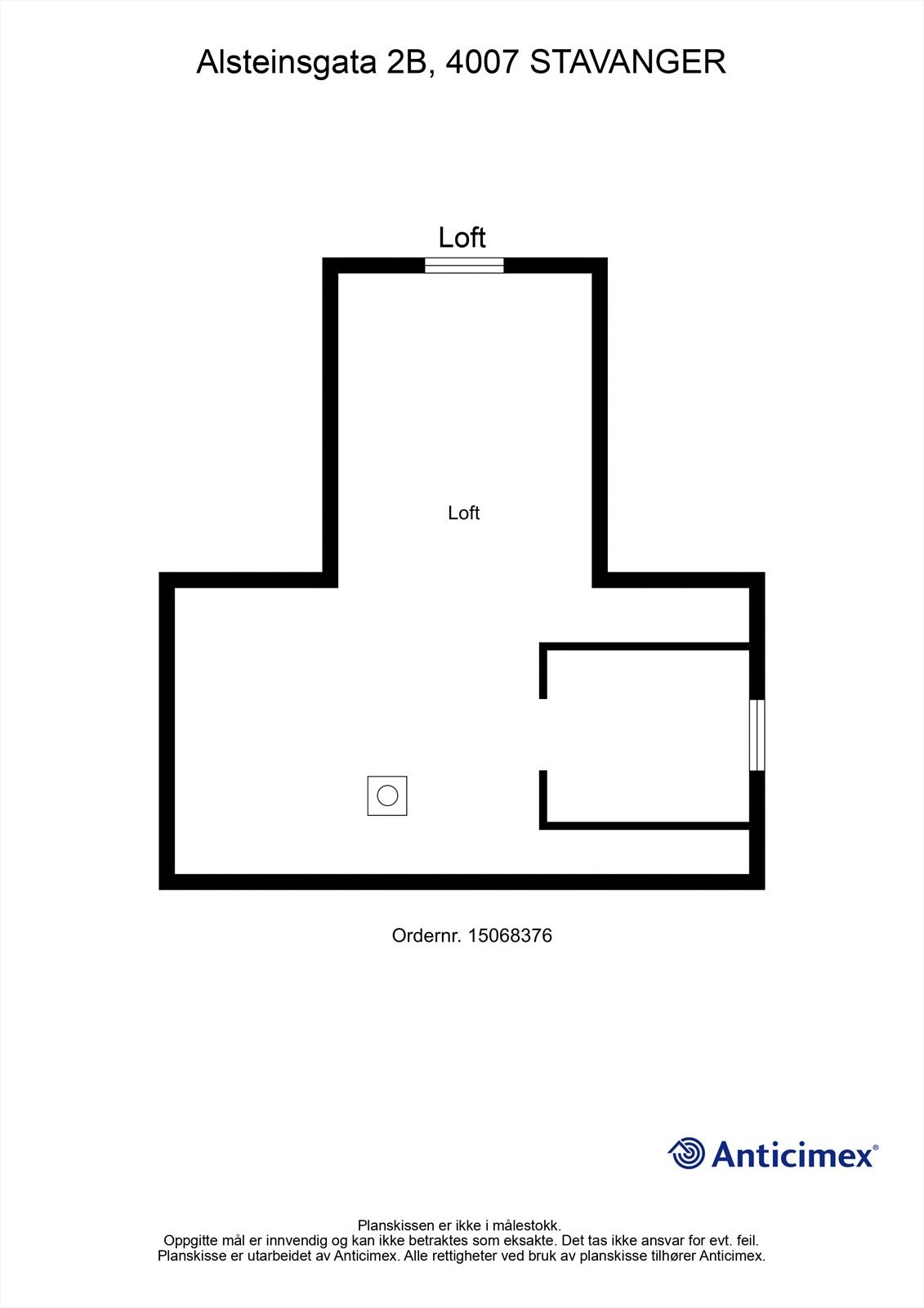 Plantegning loft. Galleribilde