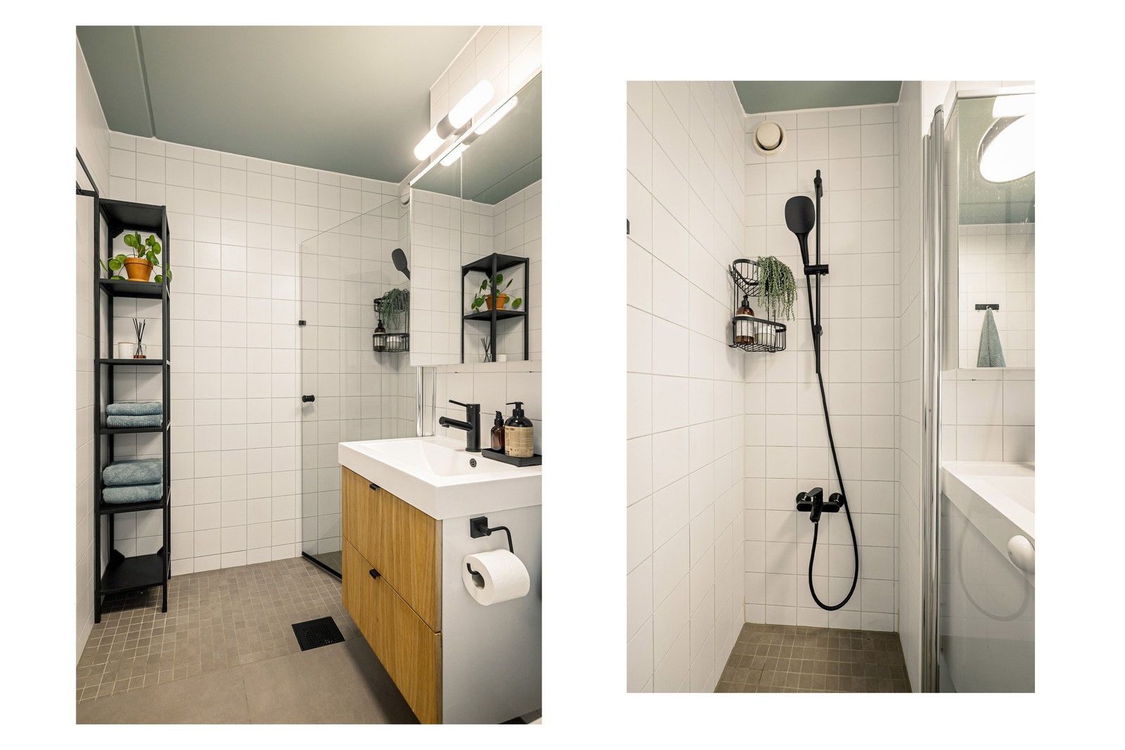 Det er elektrisk varme i gulv. Drømmer du om badekar? Det får du plass til her. Galleribilde