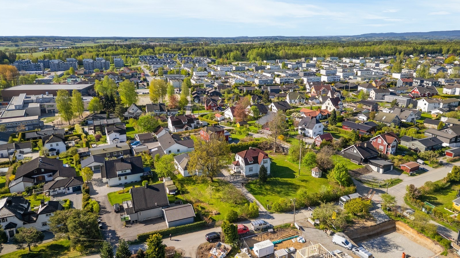 Dronefoto av nærområdet. Galleribilde