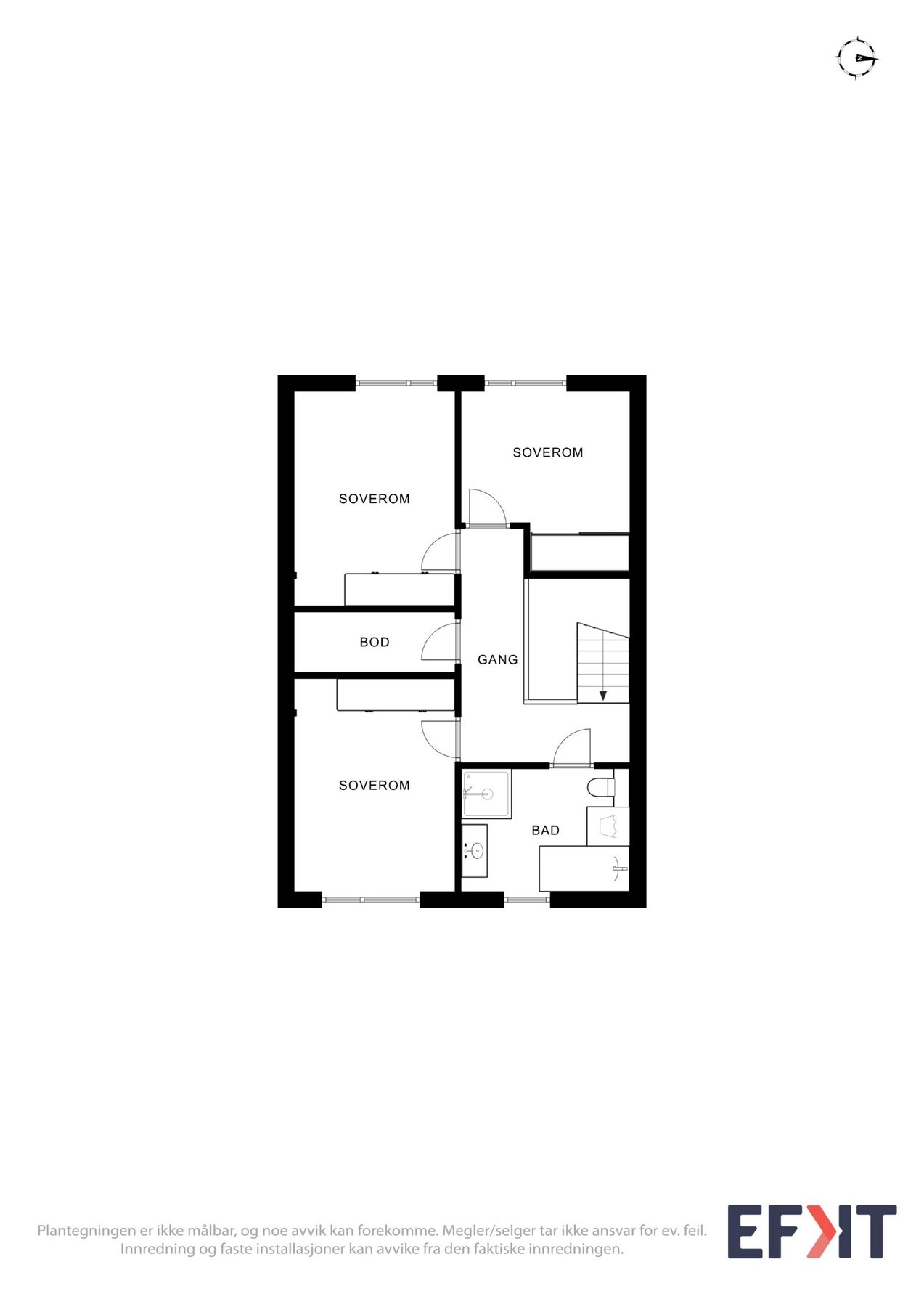 2D Plantegning - 2.etasje. Galleribilde
