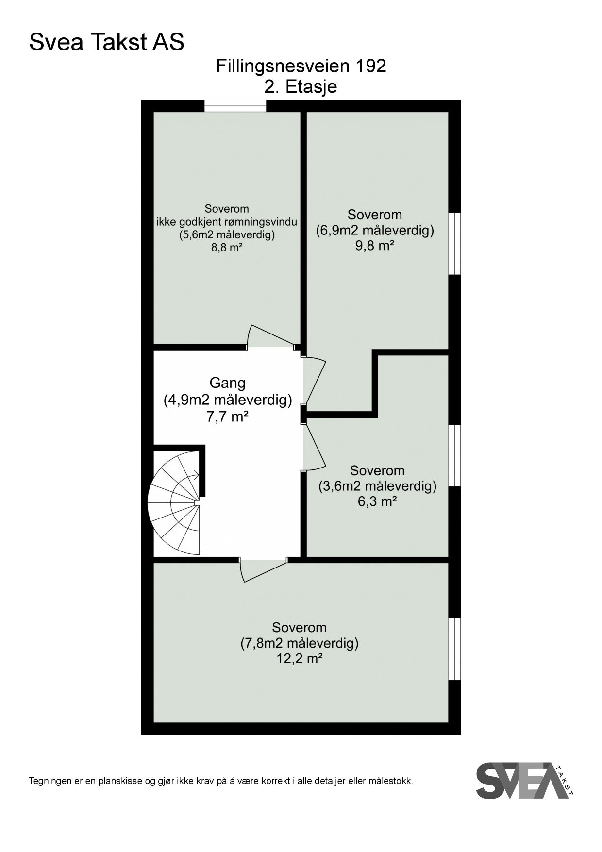 Planskisse 2 etg Galleribilde