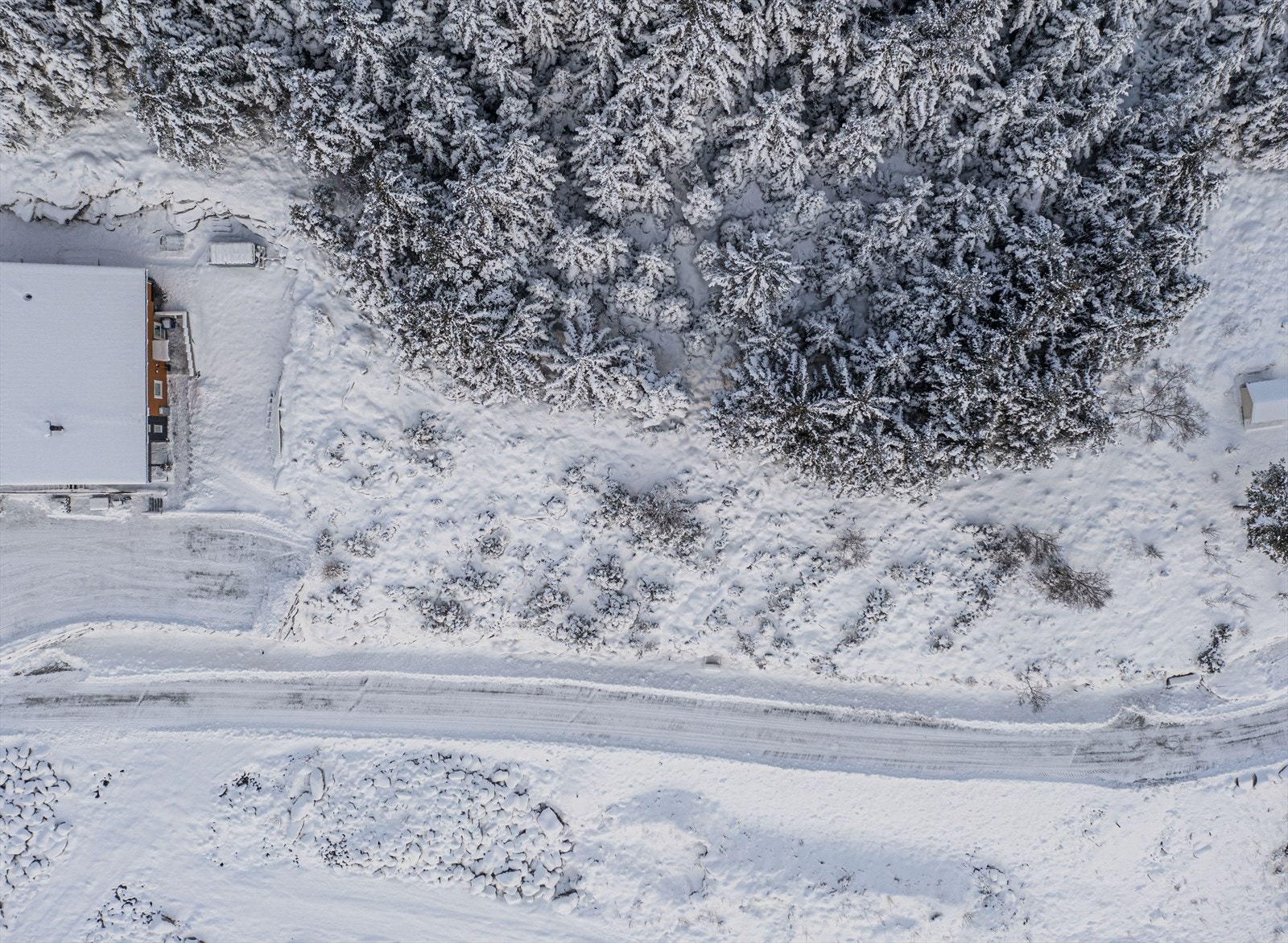 Tomten sett ovenfra Galleribilde