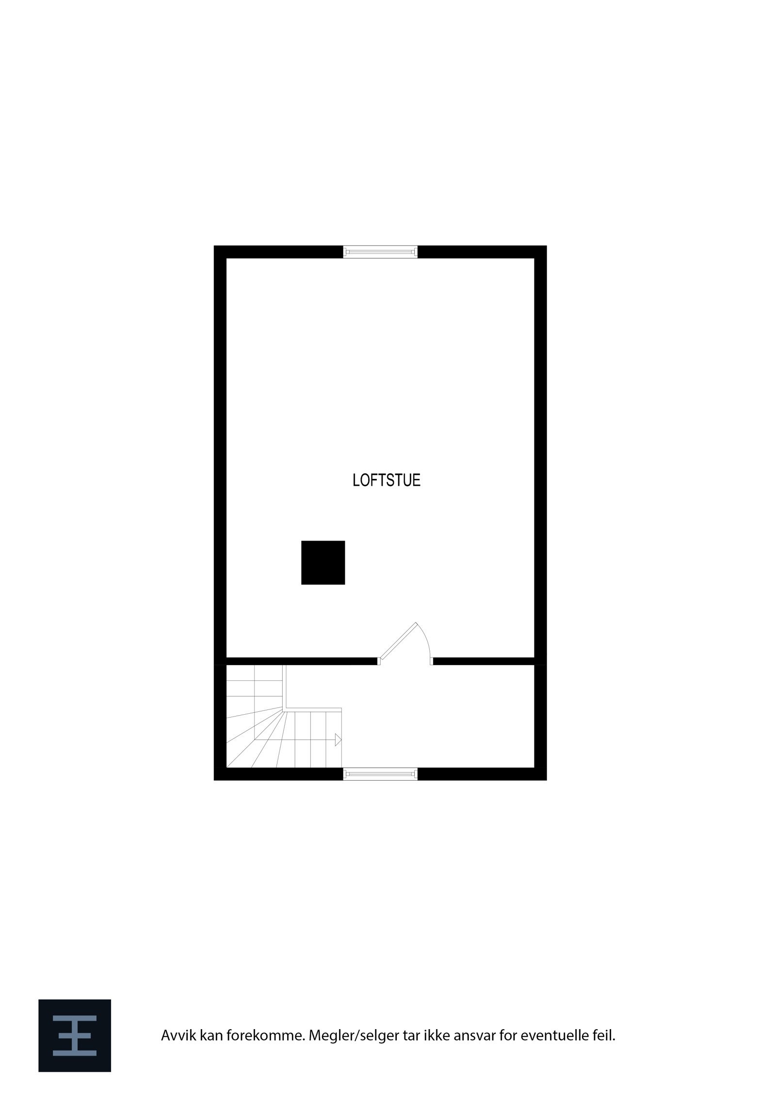 Plantegning - Loft. Galleribilde