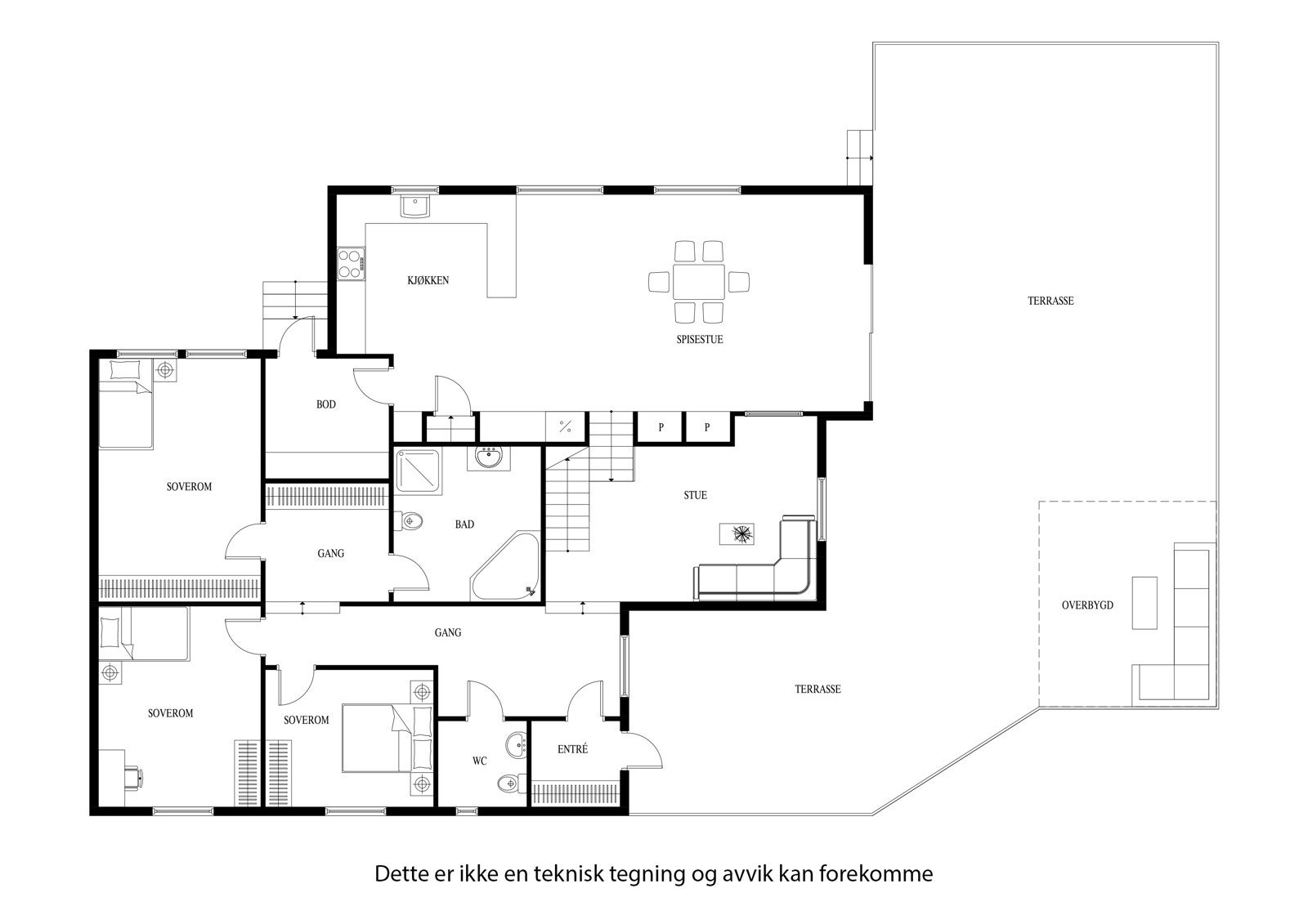 Plantegning 1. etg Galleribilde