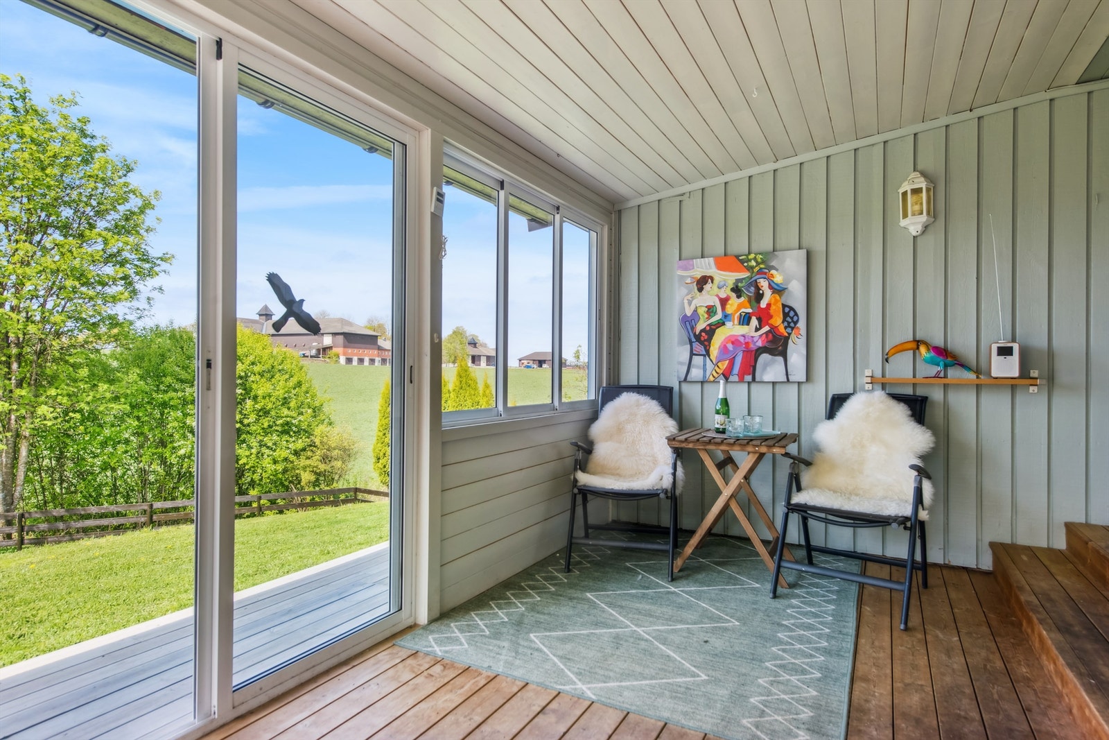 Innglasset balkong Galleribilde