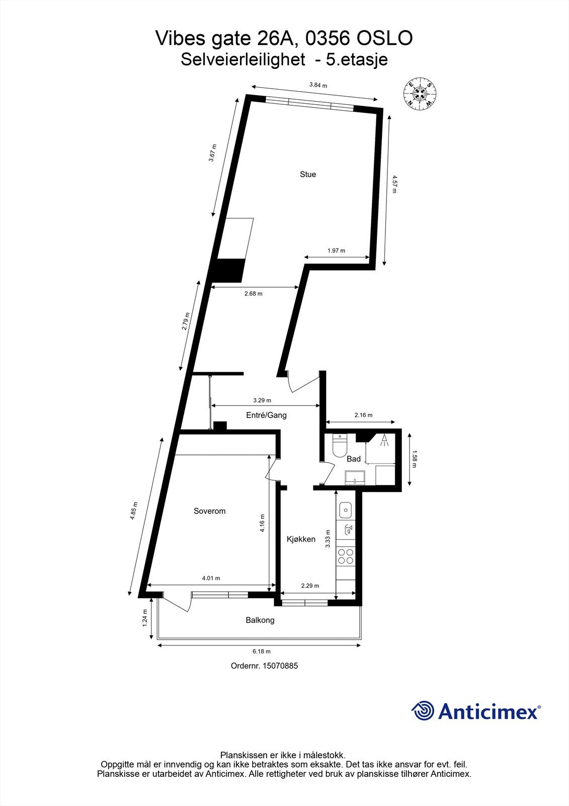 Plantegning 5.etasje. Galleribilde