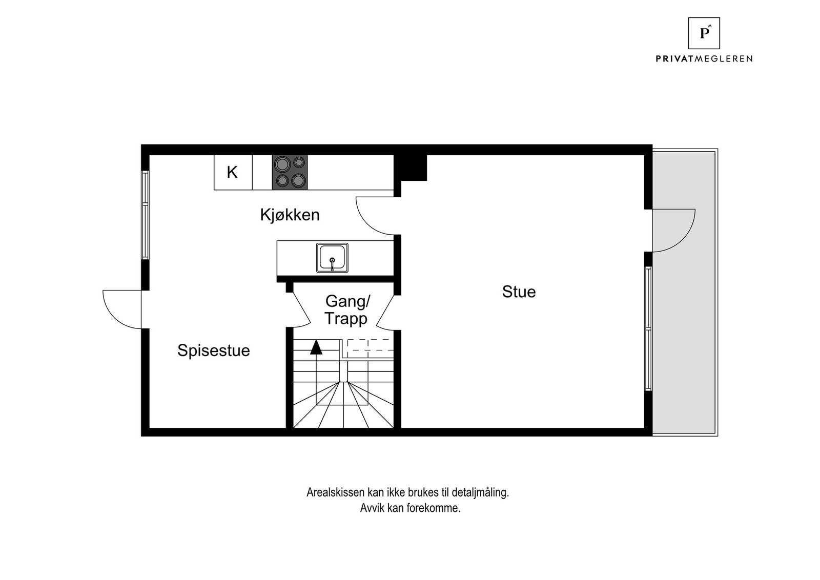 Plantegning hovedetasje. Galleribilde