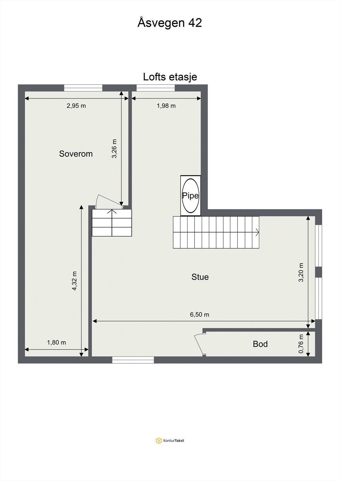 Plantegning loftsetasje Galleribilde
