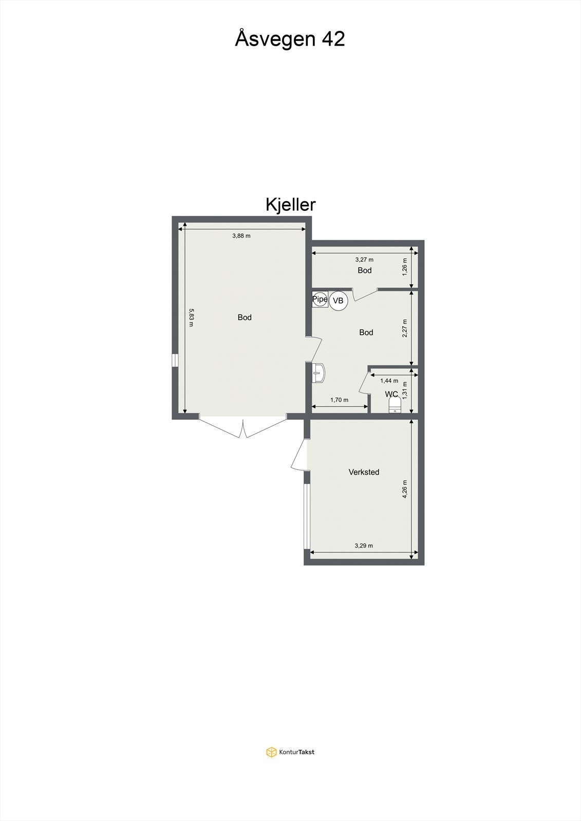 Plantegning av kjeller Galleribilde