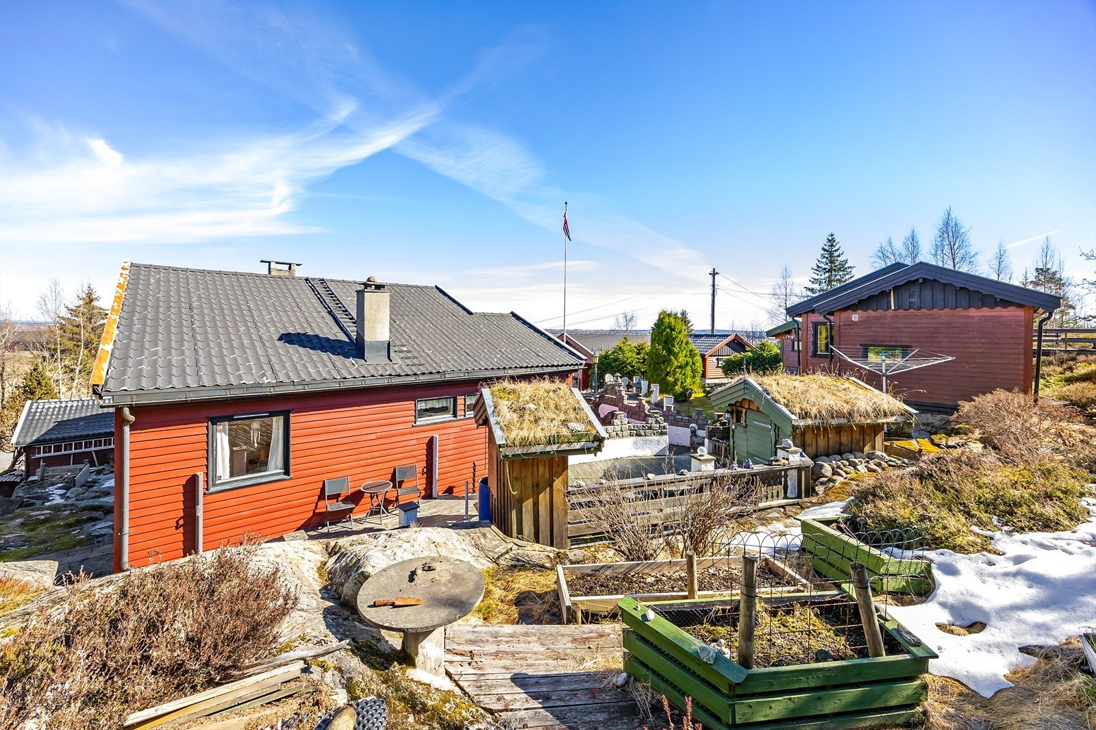 Oversikt over eiendommen bakfra Galleribilde