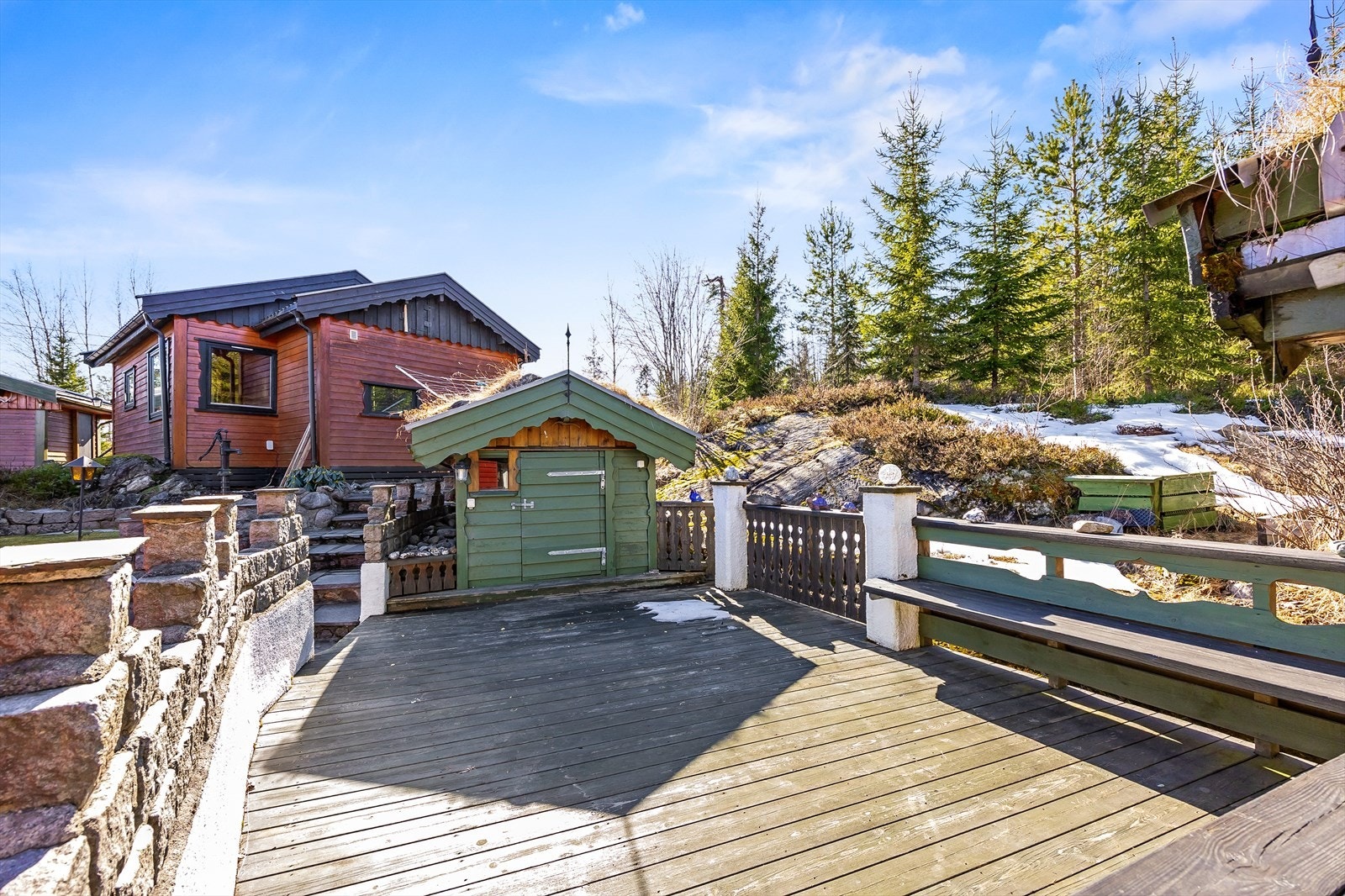 Terasse med treplatting Galleribilde