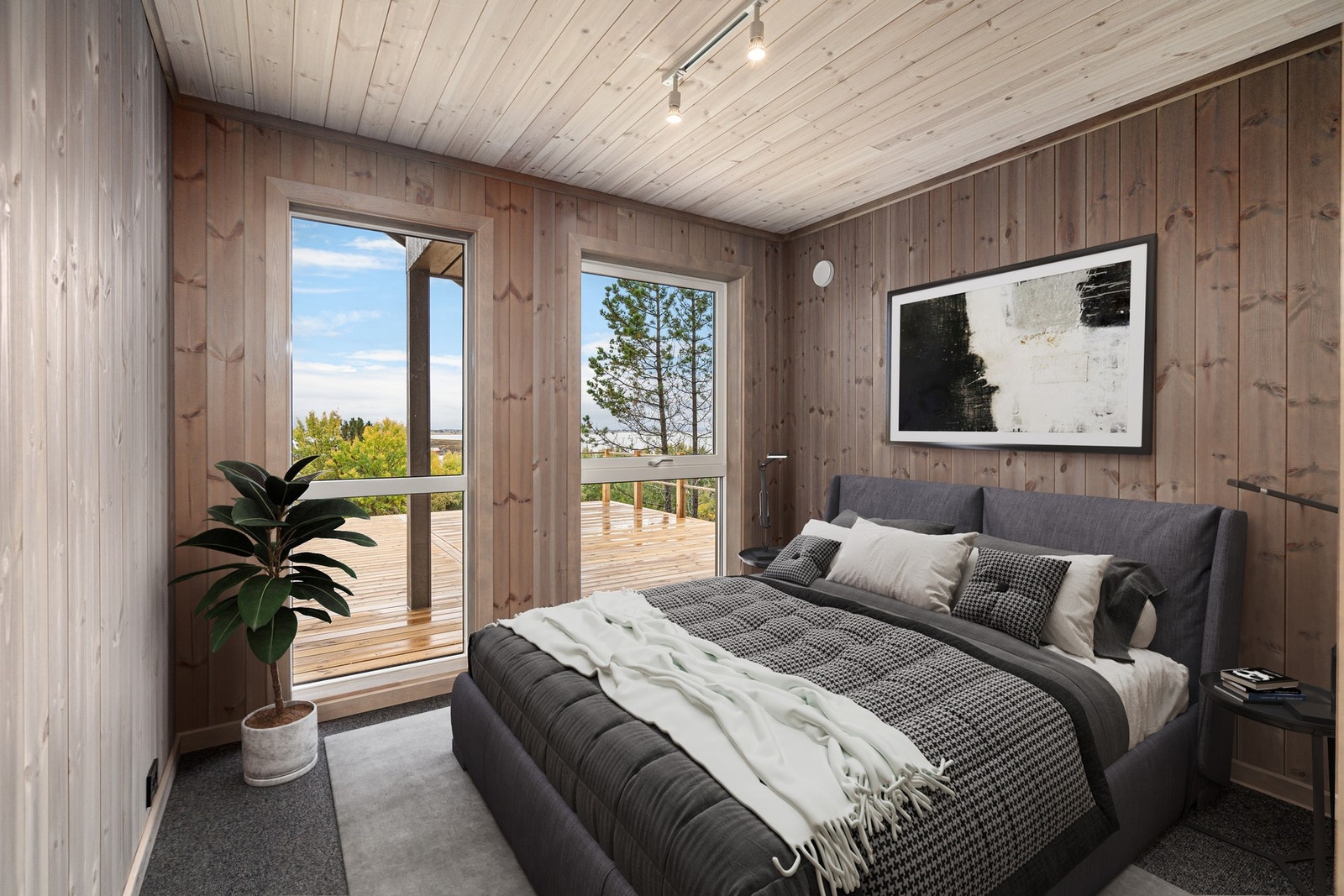 Hovedsoverom digital møblert. Galleribilde