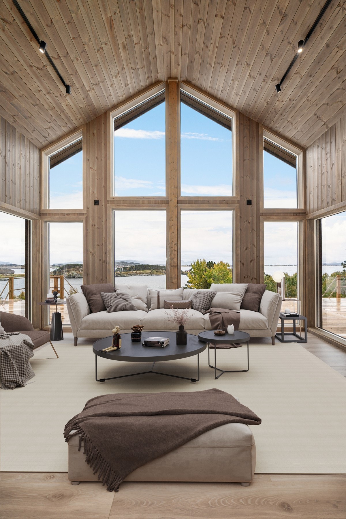 God takhøyde og store vindusflater gjør dette til et fantastisk fint rom. Galleribilde