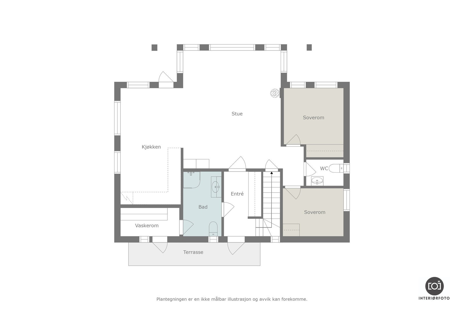 Plantegning 1.etasje Galleribilde
