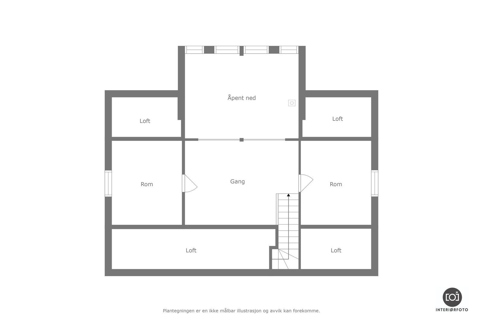 Plantegning 2.etasje/hems Galleribilde