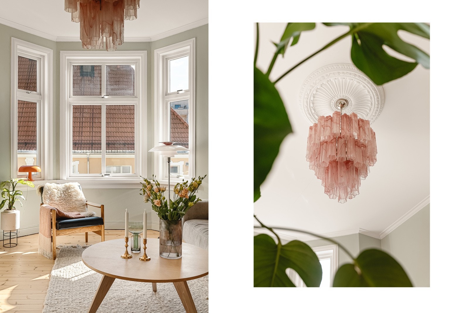 - De store vinduene og karnappen vender mot vest, og som dermed sikrer direkte sollys inn i leiligheten - Galleribilde