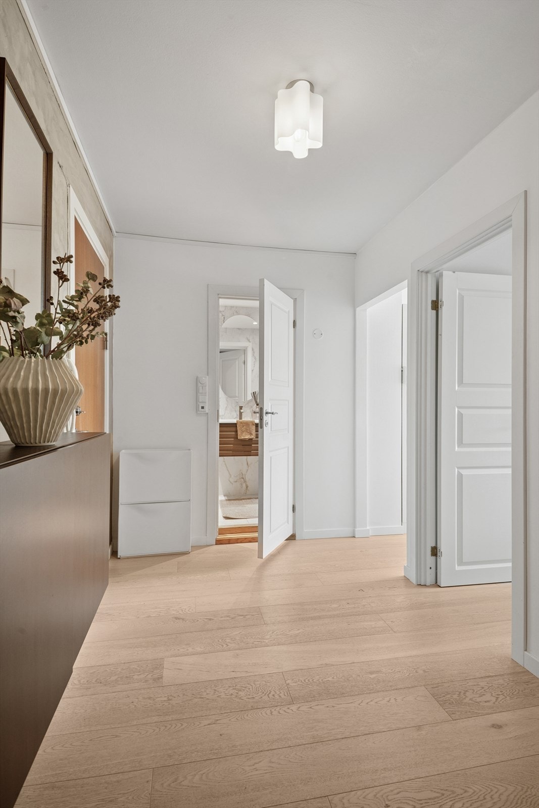 Fra entréen har du adkomst til alle rom i boligen. Galleribilde