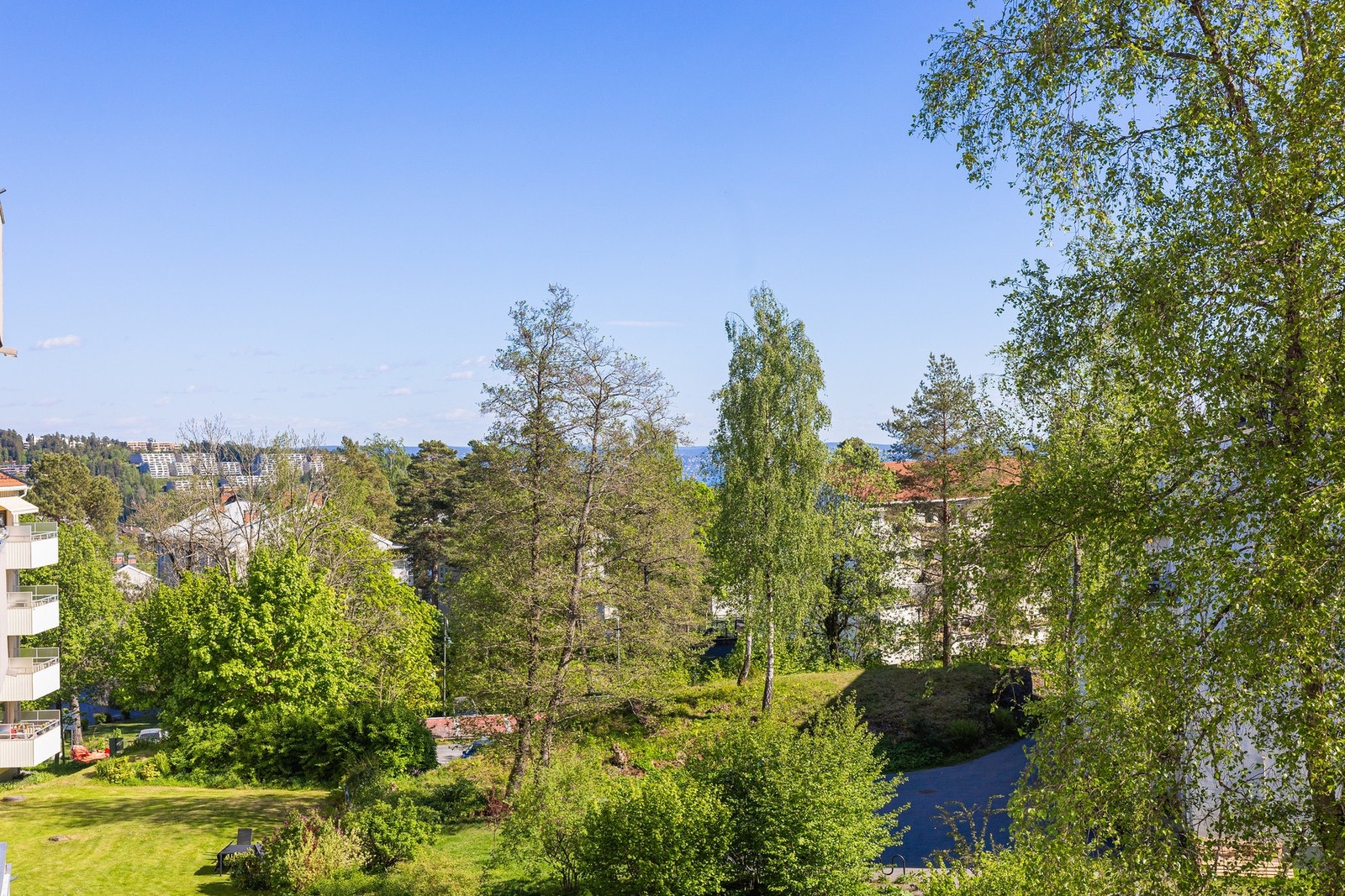 Hyggelig utsyn fra balkongen. Galleribilde
