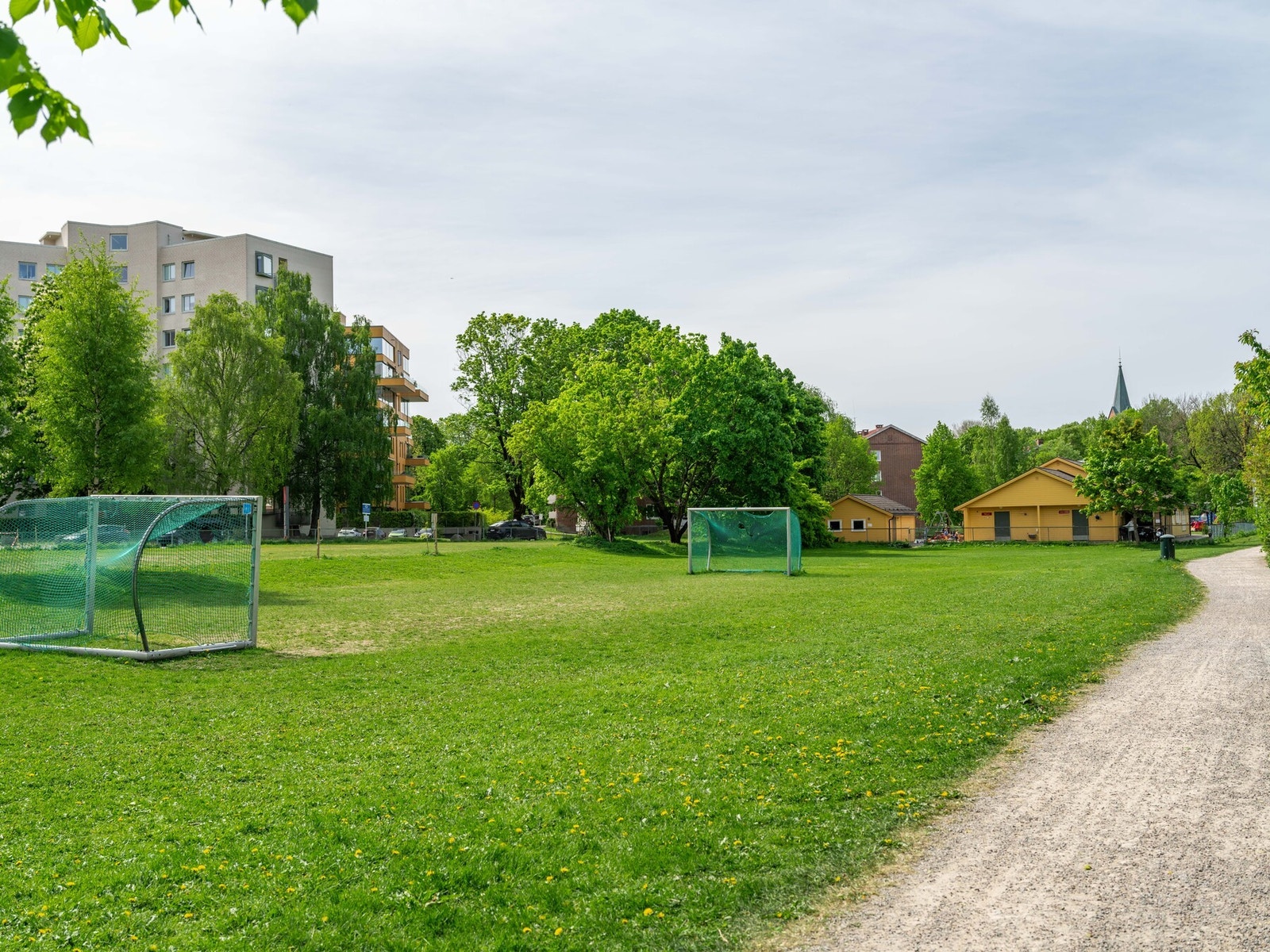 Fotballbane på Collettløkka rett på utsiden. Galleribilde