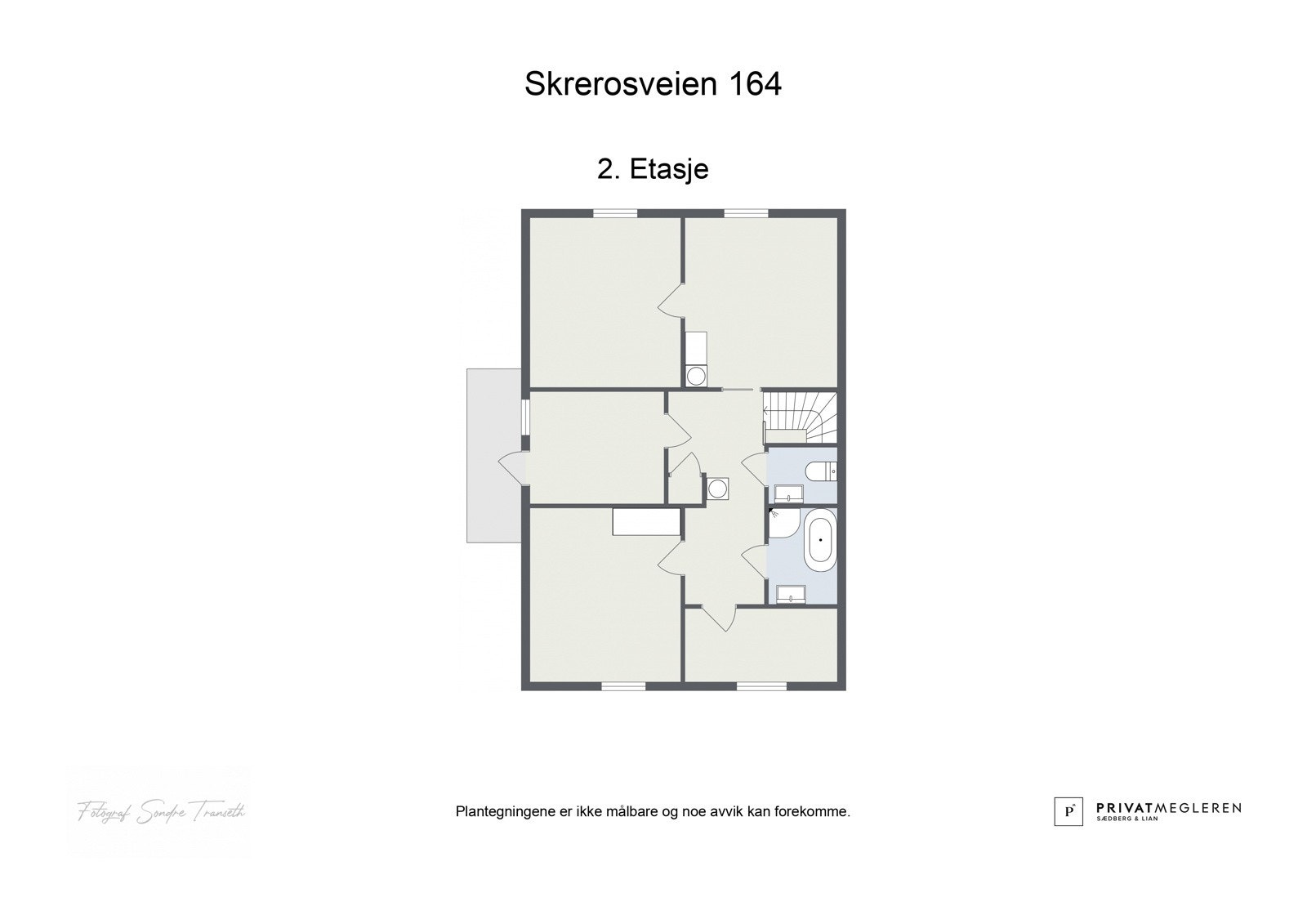 2D plantegning andre etasje, ikke målsatt - kun en illustrasjon Galleribilde